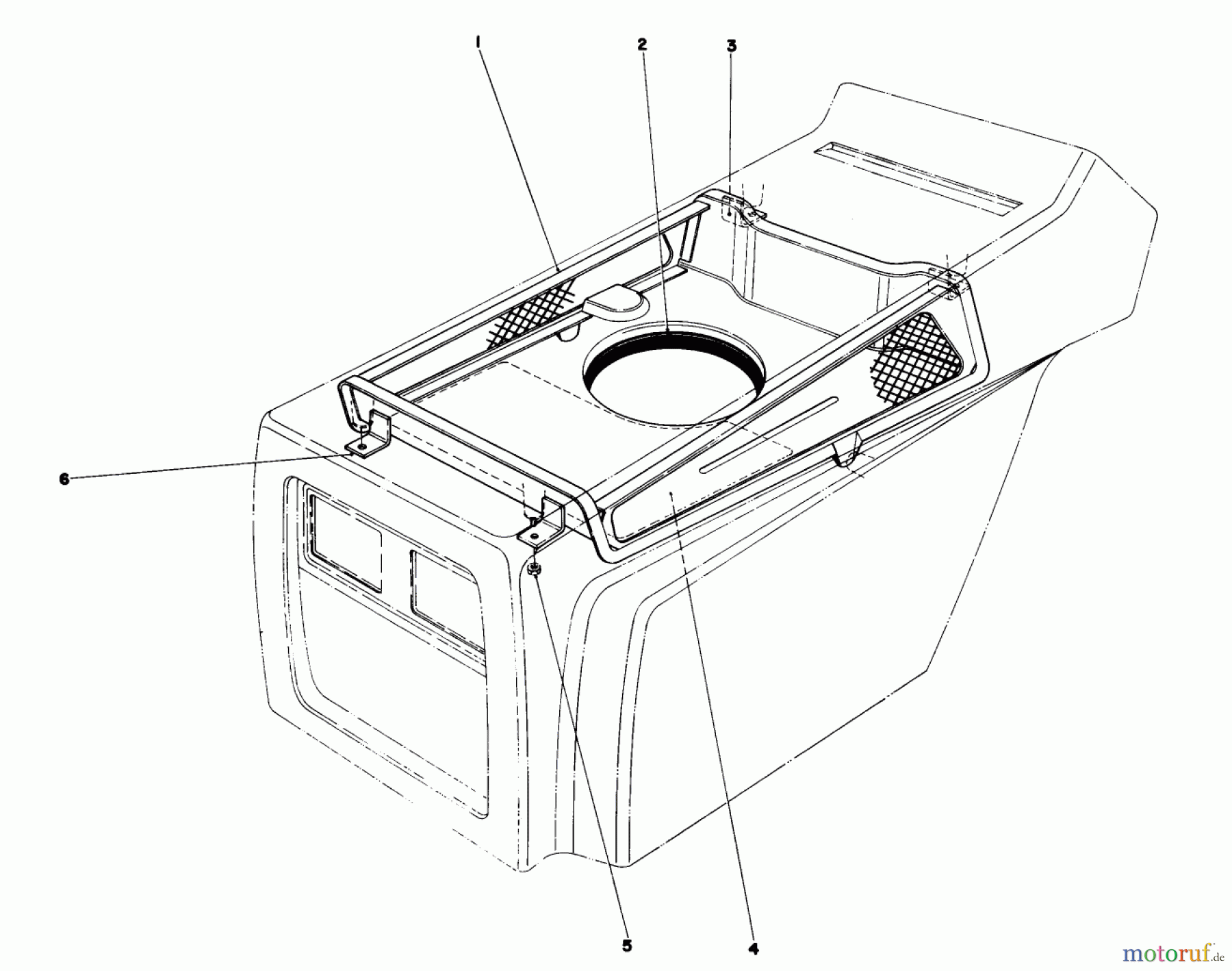 Toro Neu Mowers, Lawn & Garden Tractor Seite 1 57356 (11-42) - Toro 11-42 Lawn Tractor, 1980 (0000001-0999999) HOOD DUCT ASSEMBLY