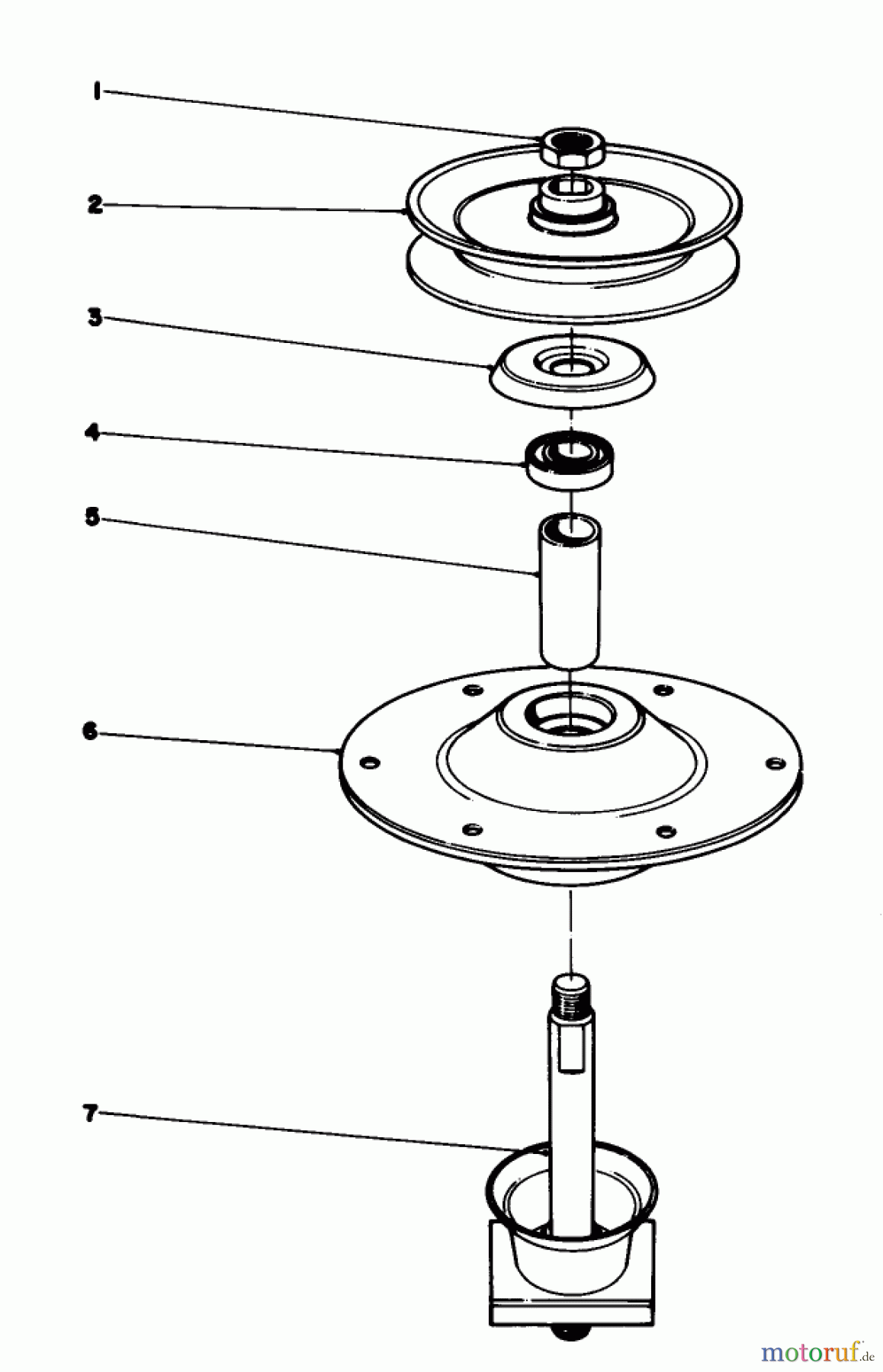 Toro Neu Mowers, Lawn & Garden Tractor Seite 1 57356 (11-42) - Toro 11-42 Lawn Tractor, 1980 (0000001-0999999) SPINDLE ASSEMBLY (39-5890)