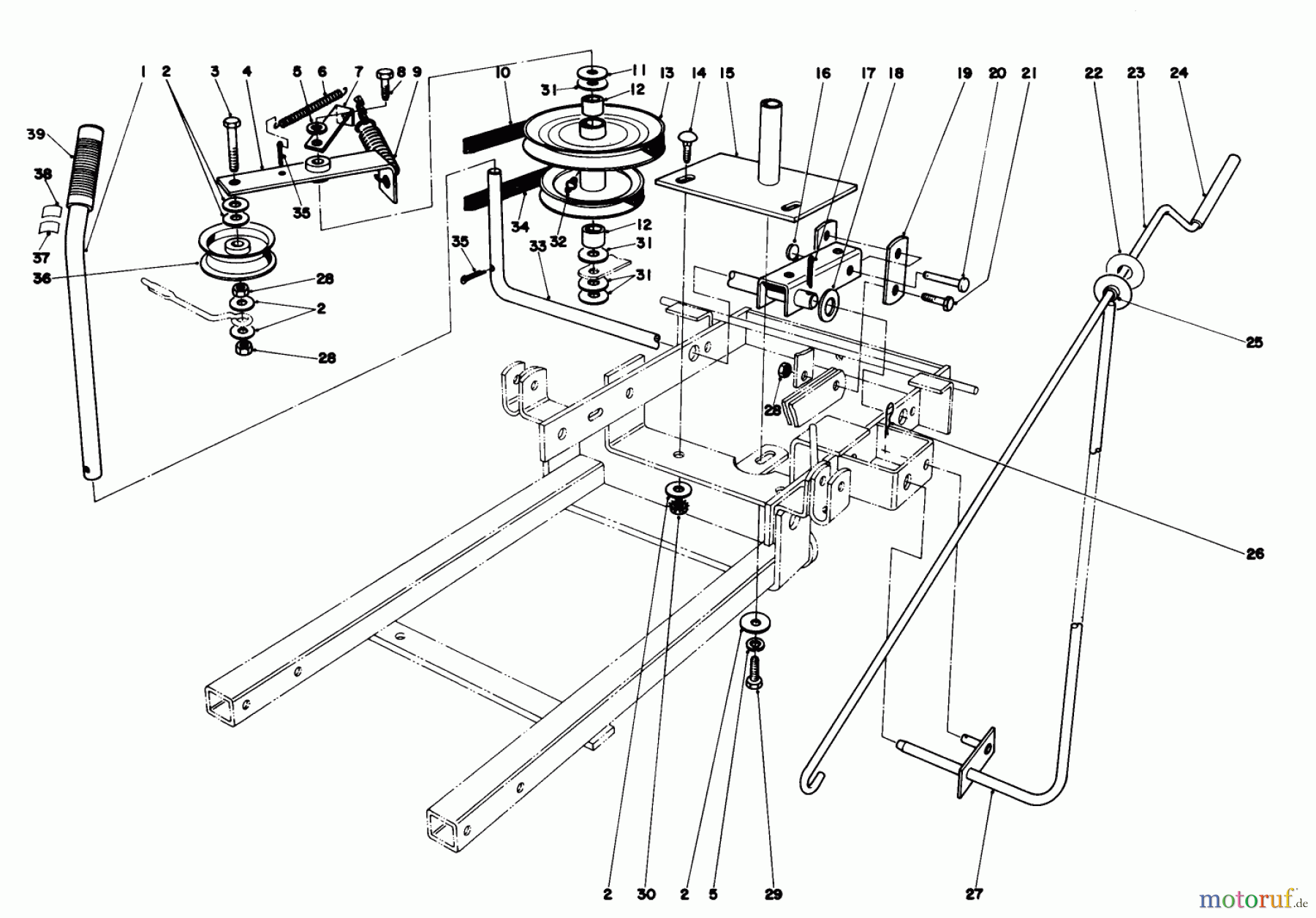 Toro Neu Mowers, Lawn & Garden Tractor Seite 1 57356 (11-42) - Toro 11-42 Lawn Tractor, 1981 (1000001-1999999) 36