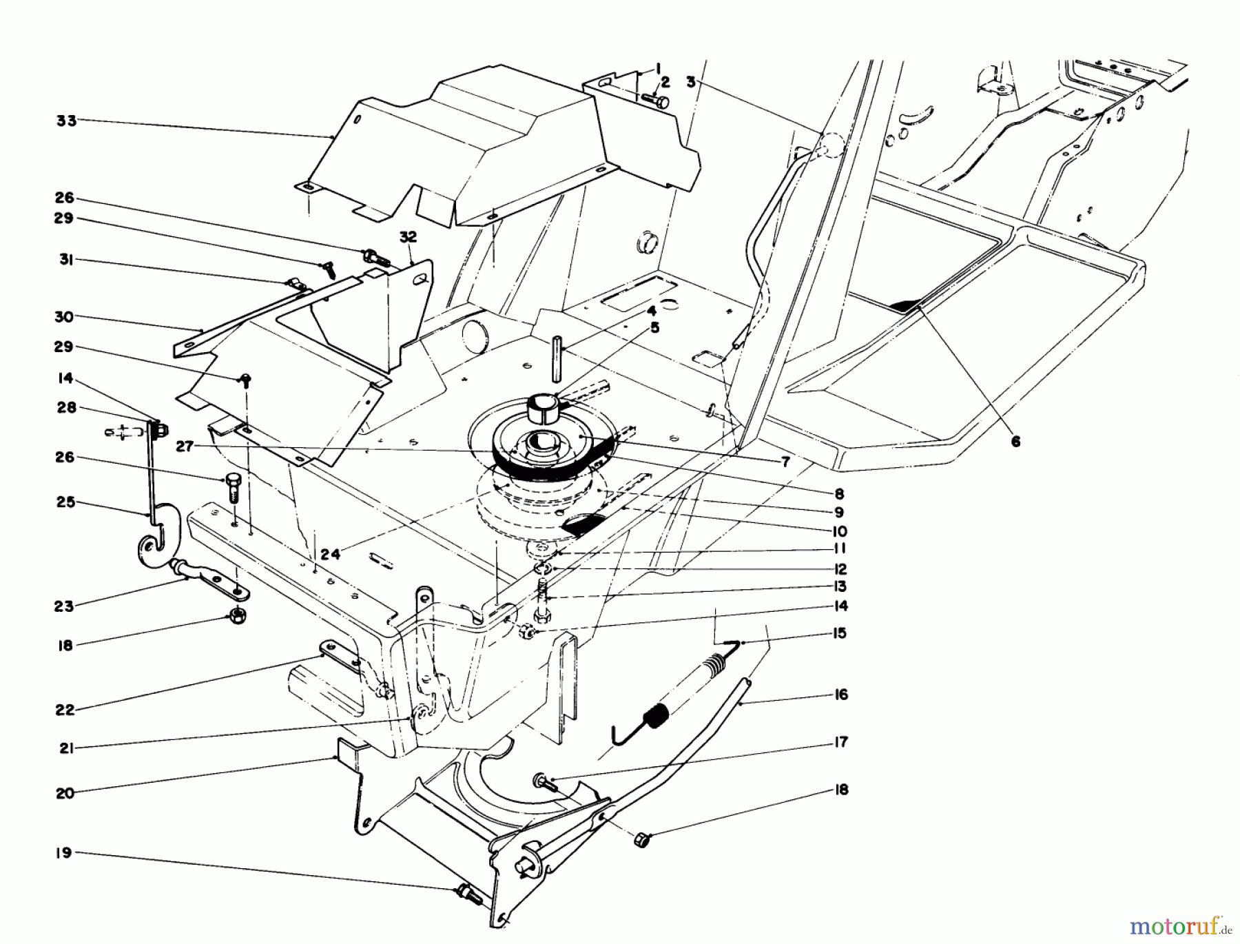 Toro Neu Mowers, Lawn & Garden Tractor Seite 1 57356 (11-42) - Toro 11-42 Lawn Tractor, 1981 (1000001-1999999) CLUTCH & ACTUATOR ASSEMBLY