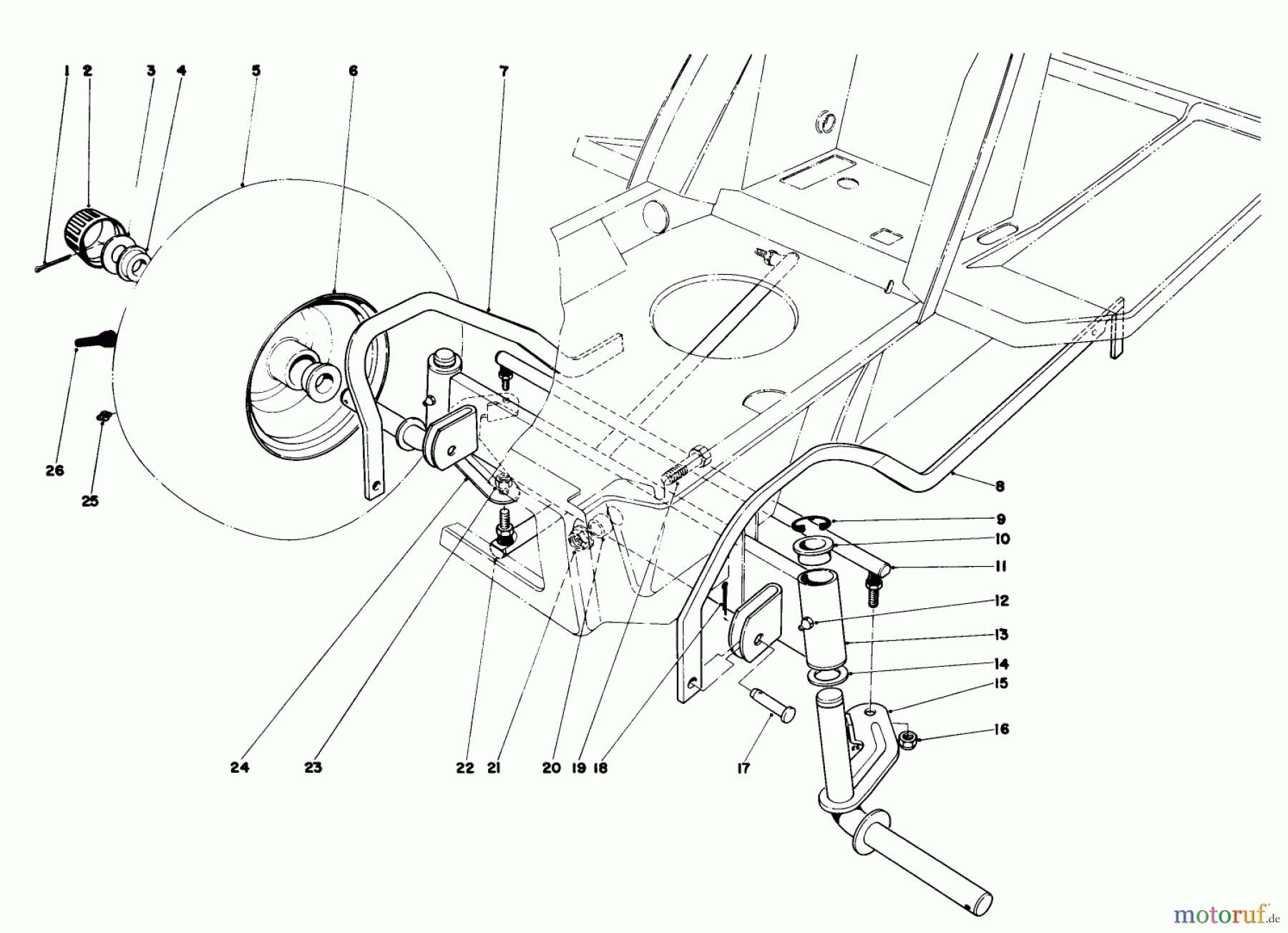 Toro Neu Mowers, Lawn & Garden Tractor Seite 1 57356 (11-42) - Toro 11-42 Lawn Tractor, 1981 (1000001-1999999) FRONT AXLE ASSEMBLY