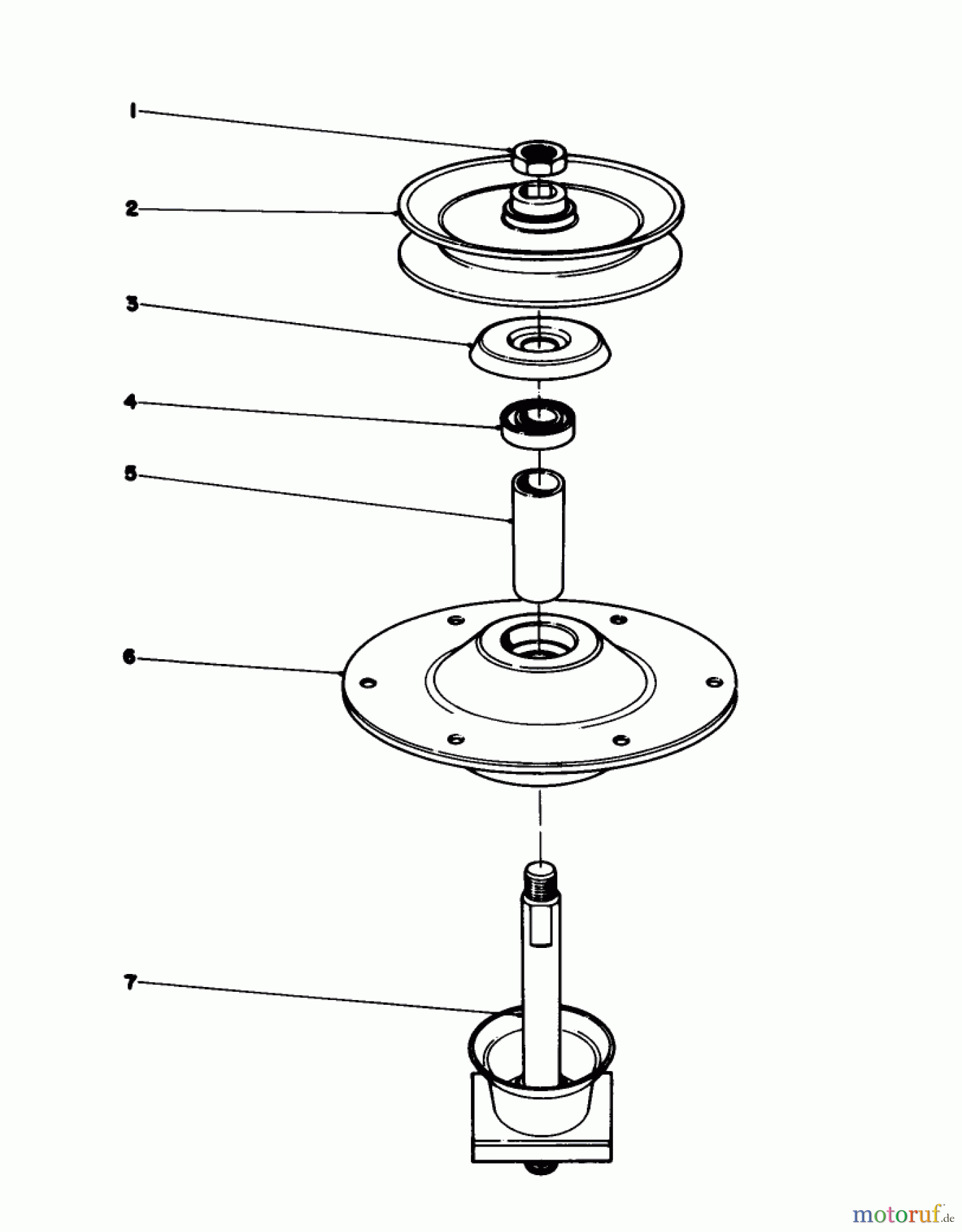 Toro Neu Mowers, Lawn & Garden Tractor Seite 1 57356 (11-42) - Toro 11-42 Lawn Tractor, 1981 (1000001-1999999) SPINDLE ASSEMBLY (39-5890)