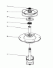 Toro 57356 (11-42) - 11-42 Lawn Tractor, 1981 (1000001-1999999) Ersatzteile SPINDLE ASSEMBLY (39-5890)