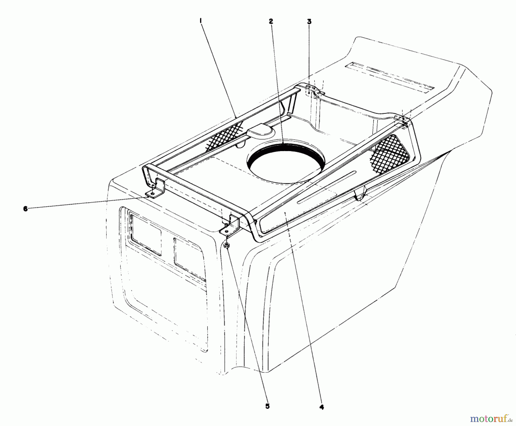 Toro Neu Mowers, Lawn & Garden Tractor Seite 1 57356 (11-42) - Toro 11-42 Lawn Tractor, 1982 (2000001-2999999) HOOD DUCT ASSEMBLY