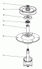 Toro 57356 (11-42) - 11-42 Lawn Tractor, 1982 (2000001-2999999) Ersatzteile SPINDLE ASSEMBLY (39-5890)