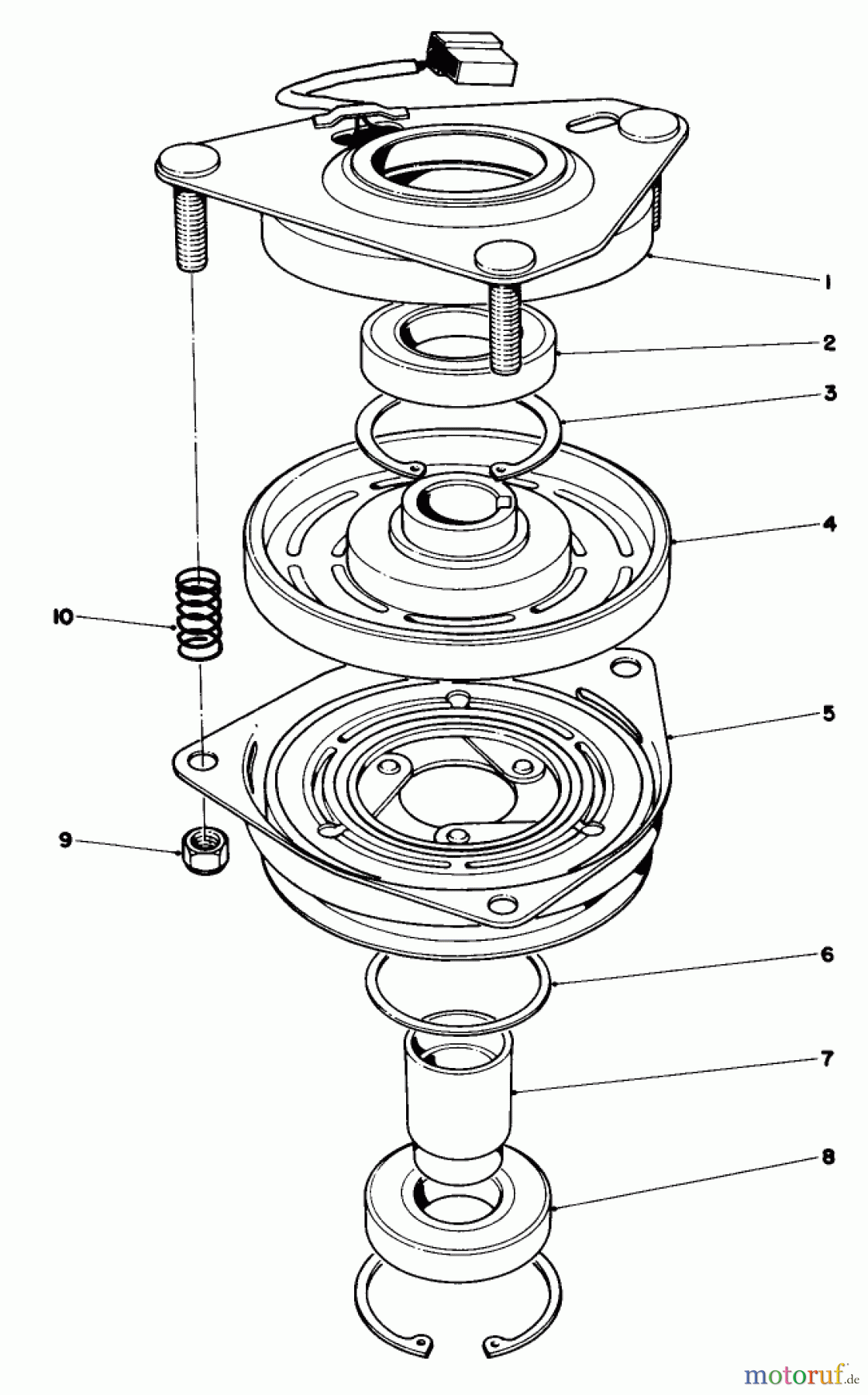 Toro Neu Mowers, Lawn & Garden Tractor Seite 1 57356 (11-42) - Toro 11-42 Lawn Tractor, 1983 (3000001-3999999) CLUTCH ASSEMBLY NO. 44-0770