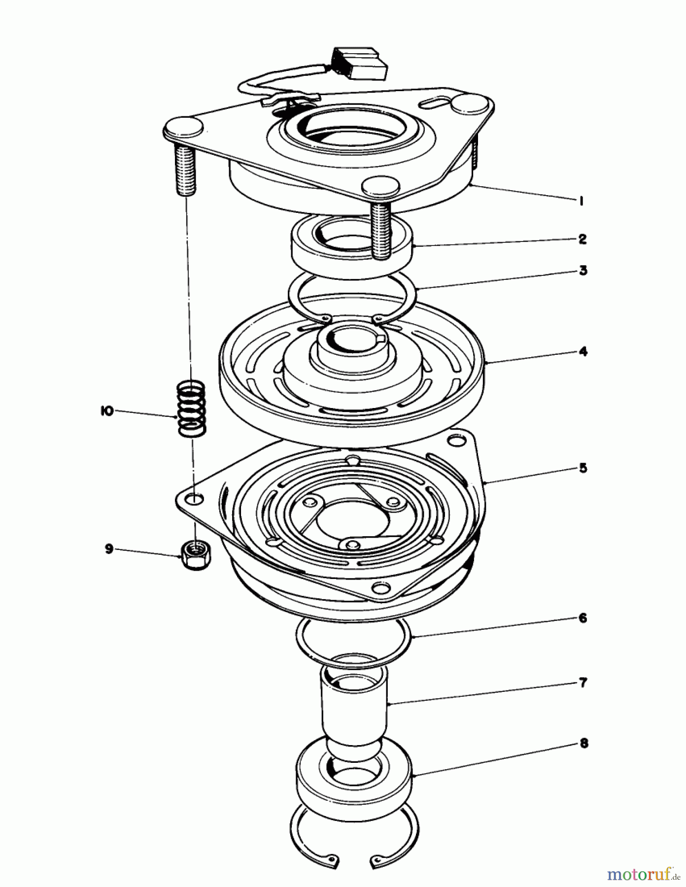 Toro Neu Mowers, Lawn & Garden Tractor Seite 1 57356 (11-42) - Toro 11-42 Lawn Tractor, 1984 (4000001-4999999) CLUTCH ASSEMBLY NO. 44-0770