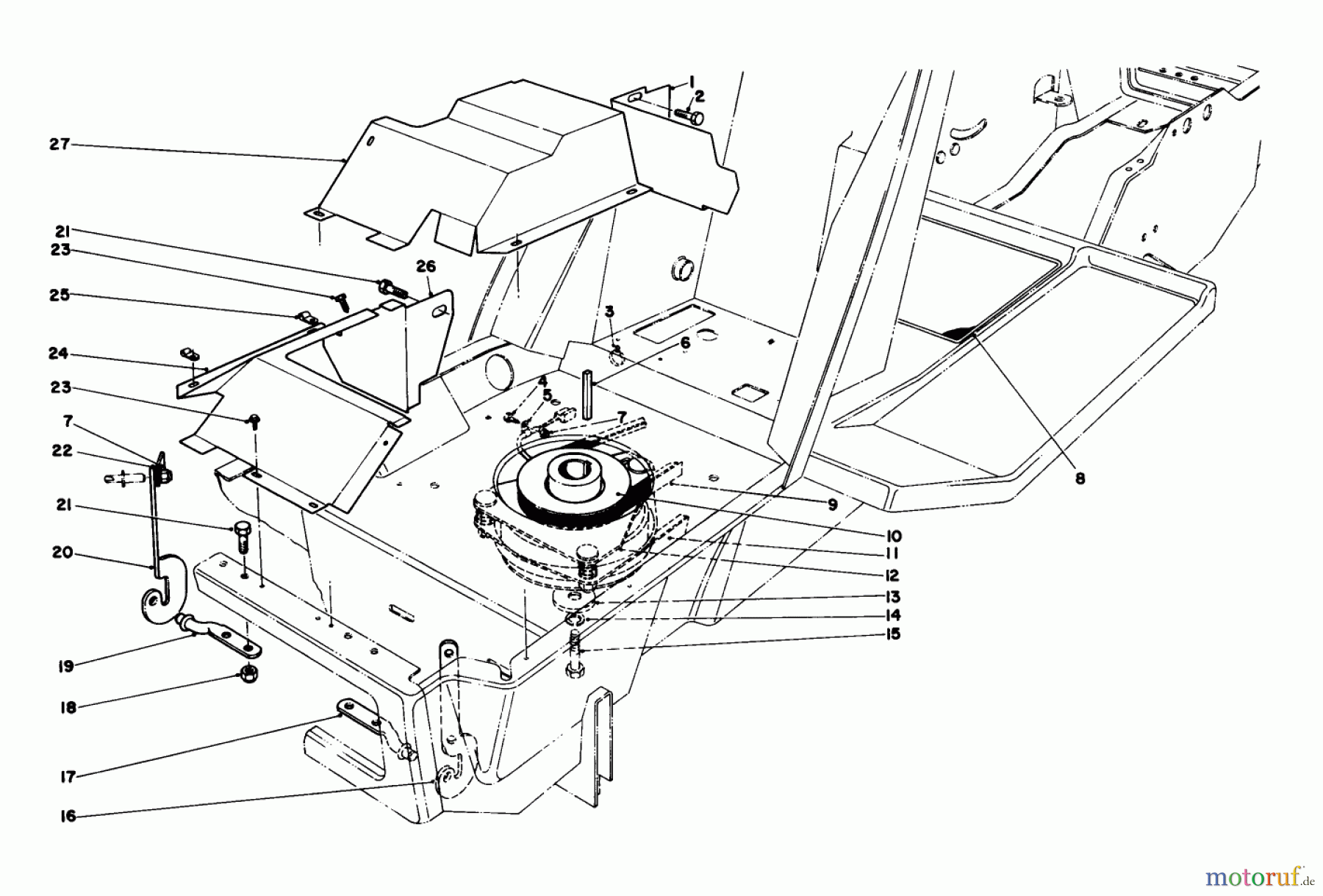 Toro Neu Mowers, Lawn & Garden Tractor Seite 1 57356 (11-42) - Toro 11-42 Lawn Tractor, 1984 (4000001-4999999) CLUTCH & PULLEY ASSEMBLY