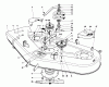 Toro 57356 (11-42) - 11-42 Lawn Tractor, 1984 (4000001-4999999) Ersatzteile CUTTING DECK