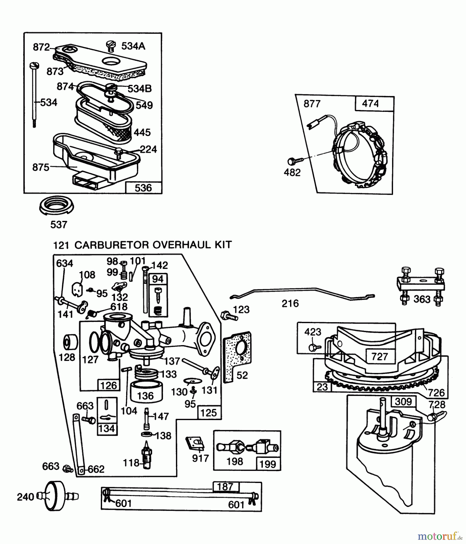 Toro Neu Mowers, Lawn & Garden Tractor Seite 1 57356 (11-42) - Toro 11-42 Lawn Tractor, 1984 (4000001-4999999) ENGINE BRIGGS & STRATTON MODEL 253707-0157-01 #2