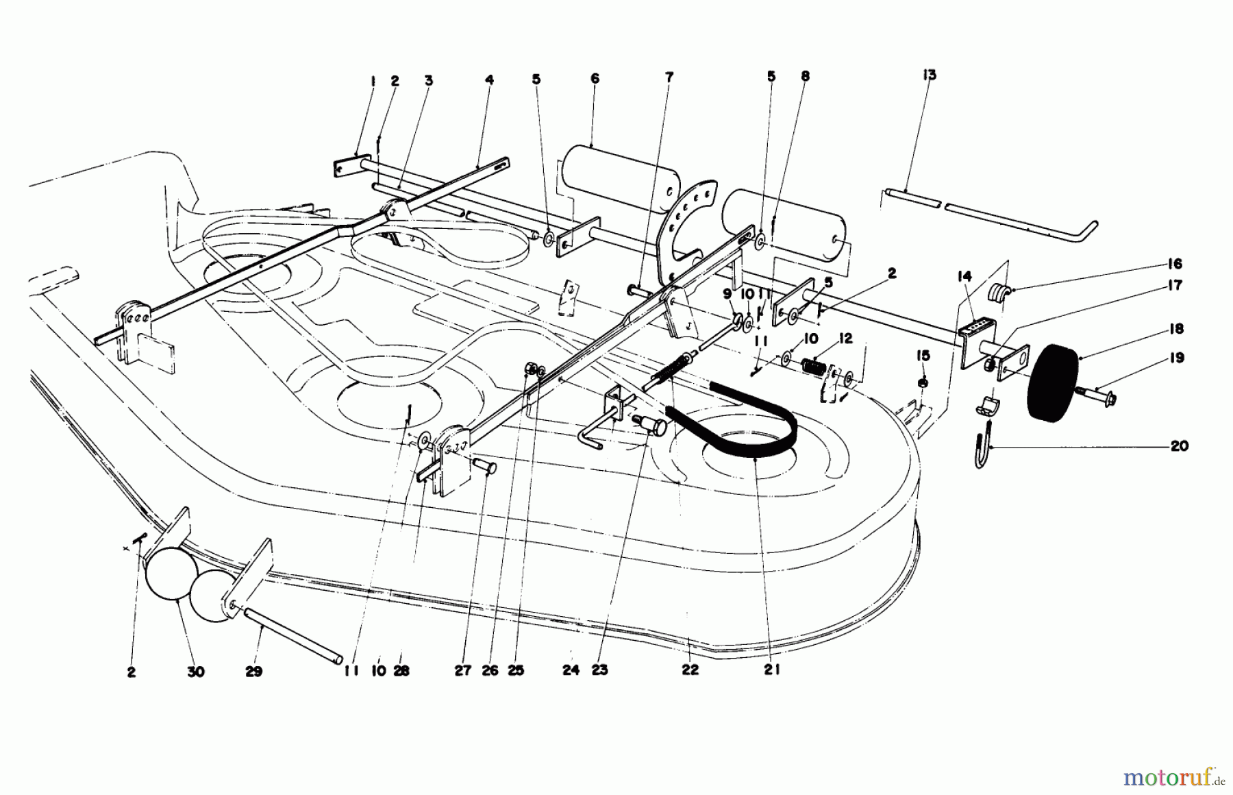 Toro Neu Mowers, Lawn & Garden Tractor Seite 1 57356 (11-42) - Toro 11-42 Lawn Tractor, 1984 (4000001-4999999) MOWER LIFT ASSEMBLY