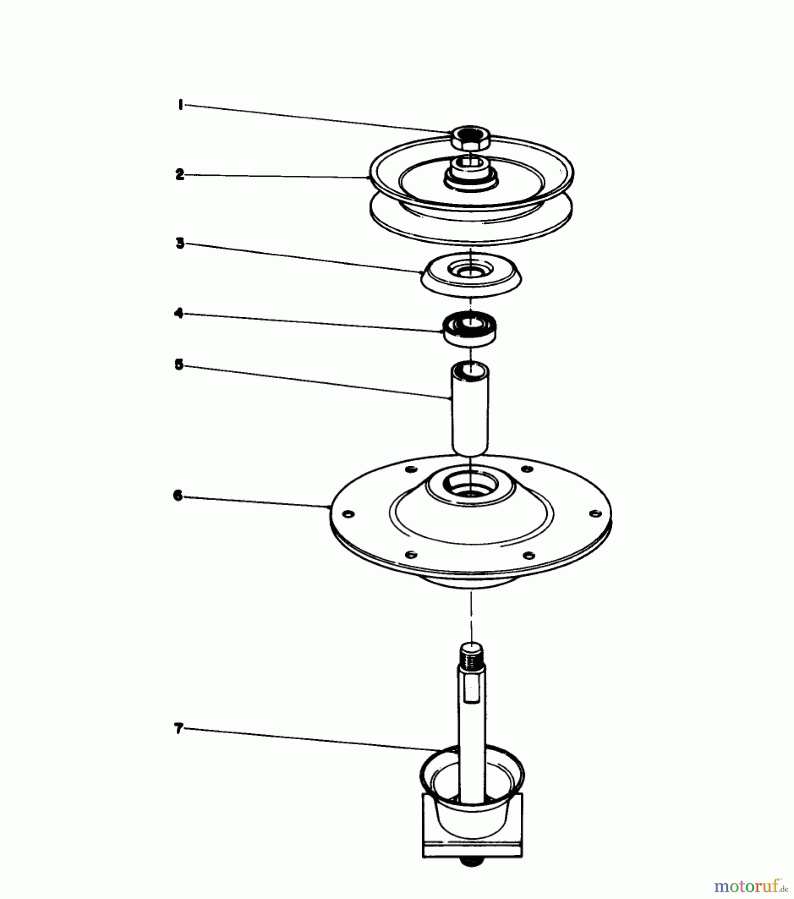  Toro Neu Mowers, Lawn & Garden Tractor Seite 1 57356 (11-42) - Toro 11-42 Lawn Tractor, 1984 (4000001-4999999) SPINDLE ASSEMBLY