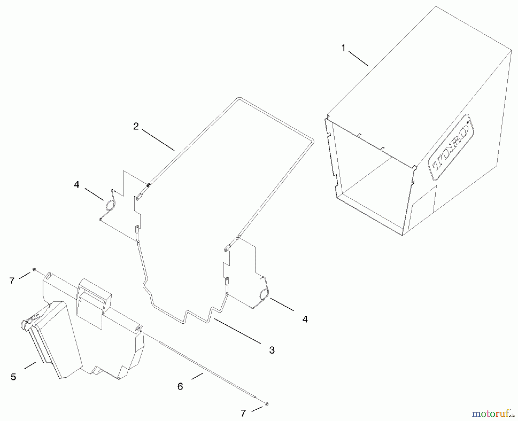 Toro Neu Accessories, Mower 59290 - Toro Bagging Kit, Recycler II Mower BAG ASSEMBLY