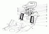 Toro 57385 - 11 hp Front Engine Rider, 1981 (1000001-1999999) Ersatzteile REAR BODY & SEAT ASSEMBLY