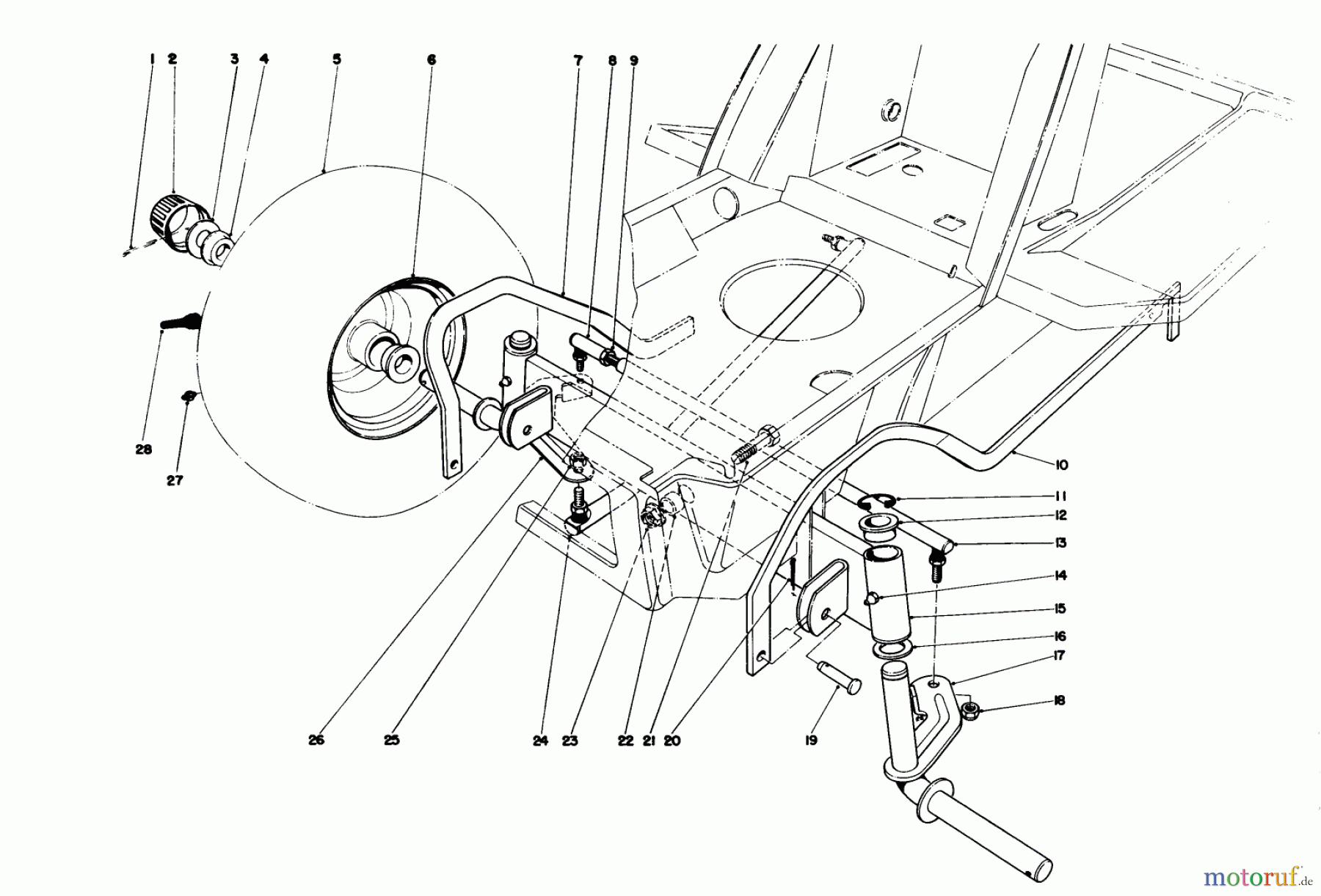  Toro Neu Mowers, Lawn & Garden Tractor Seite 1 57410 - Toro 12 hp Electric Start Lawn Tractor, 1988 (8000001-8999999) FRONT AXLE ASSEMBLY