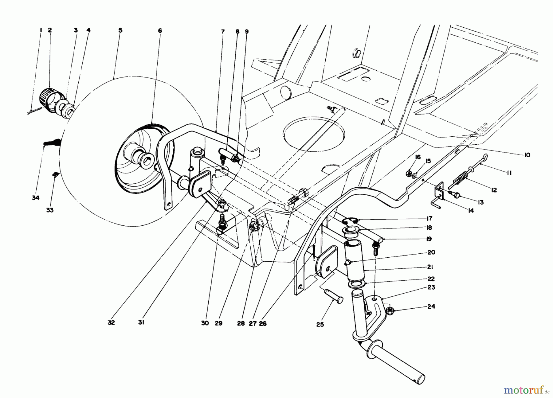 Toro Neu Mowers, Lawn & Garden Tractor Seite 1 57430 (12-44) - Toro 12-44 Pro Lawn Tractor, 1988 (8000001-8999999) FRONT AXLE ASSEMBLY