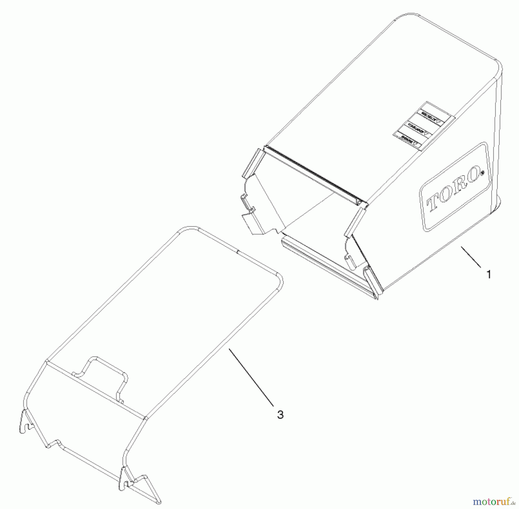 Toro Neu Accessories, Mower 59301 - Toro Bagger Kit, 2002-2006 22