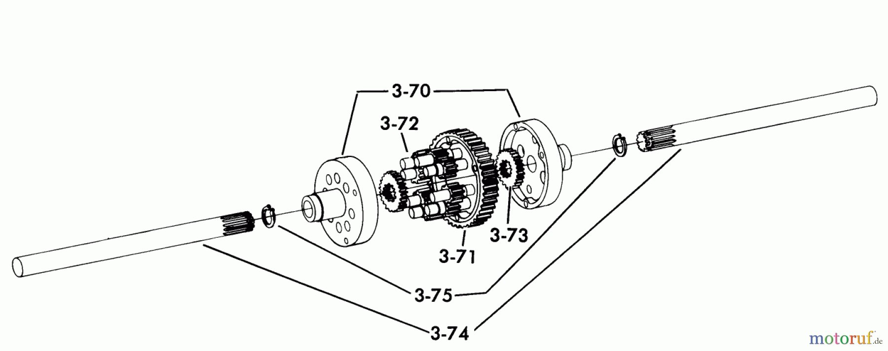 Toro Neu Mowers, Lawn & Garden Tractor Seite 1 61-16K801 (C-160) - Toro C-160 8-Speed Tractor, 1976 DIFFERENTIAL