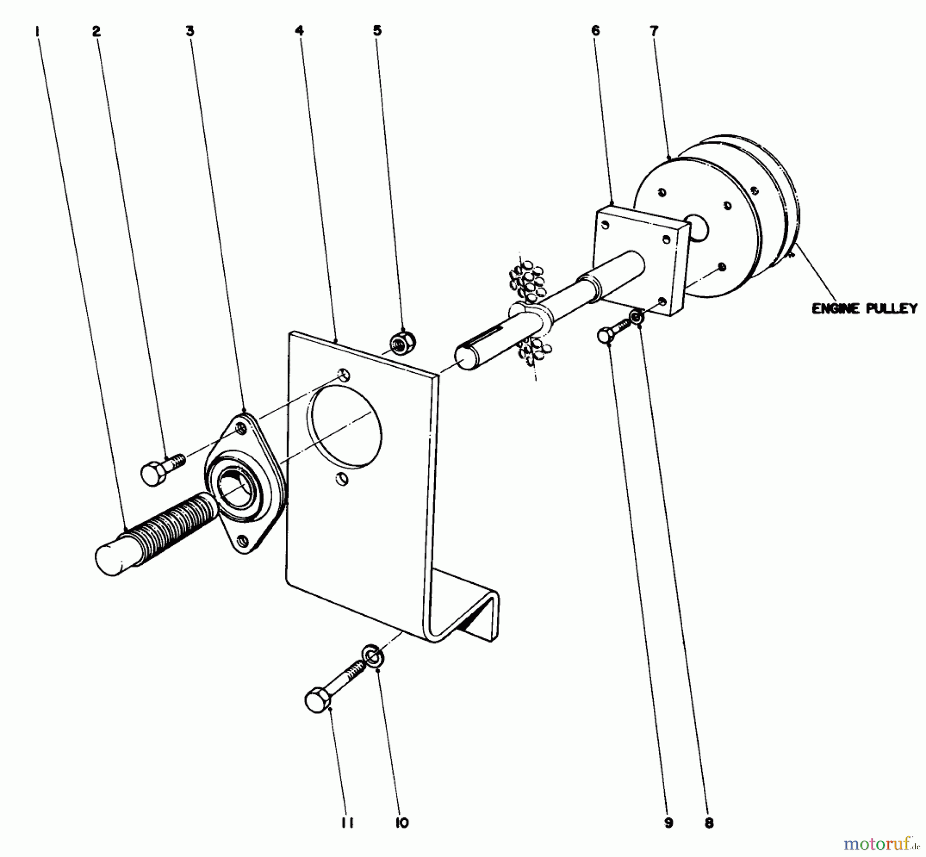 Toro Neu Accessories, Mower 7-4400 - Toro PTO Kit, Suburban Tractor 55302 and 55402, 1971 POWER TAKE OFF KIT FOR MODELS 55302 AND 55402