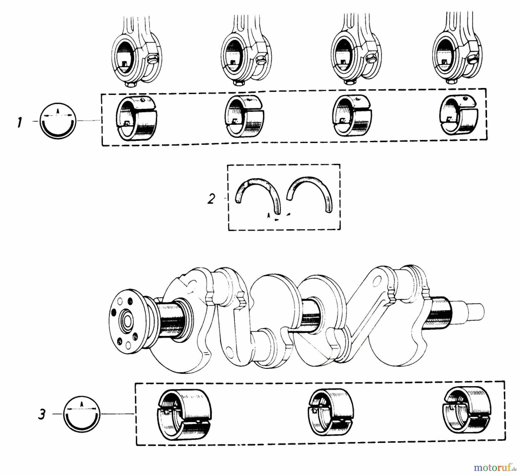 Toro Neu Mowers, Lawn & Garden Tractor Seite 1 61-20RG01 (D-250) - Toro D-250 10-Speed Tractor, 1976 BEARINGS