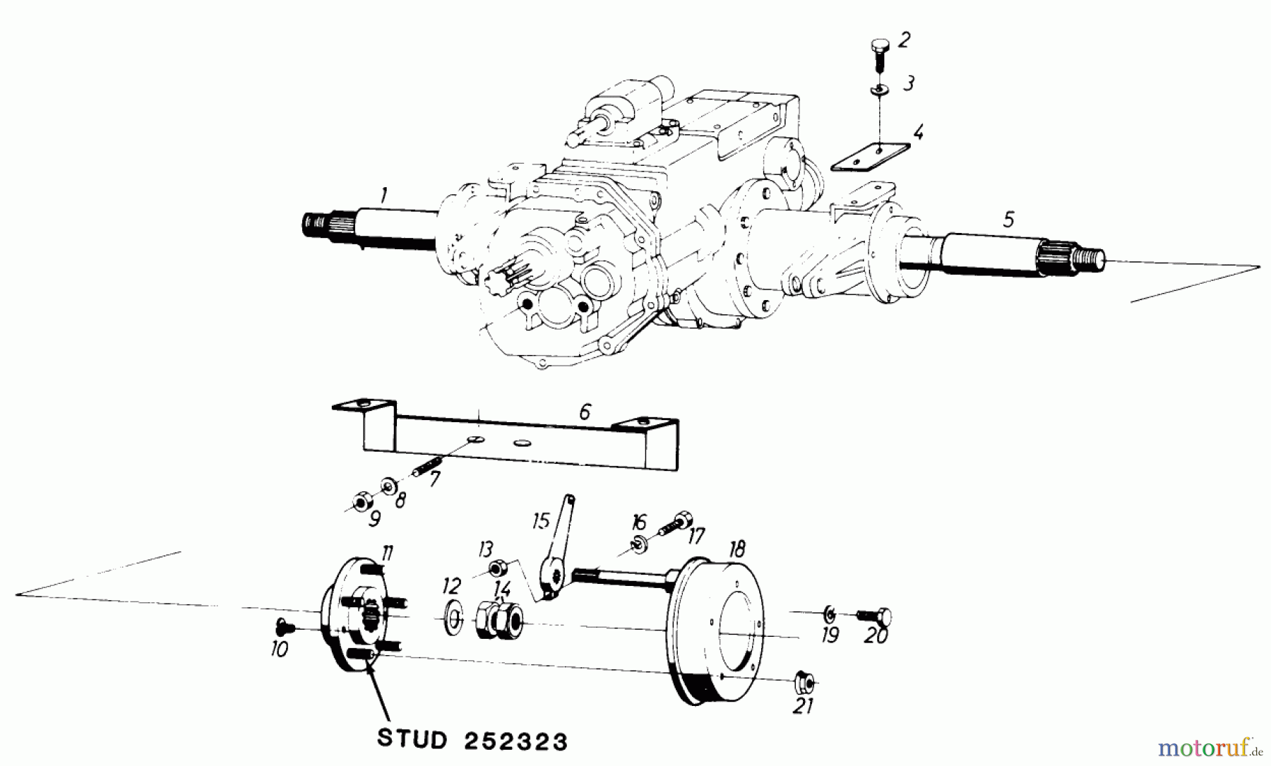 Toro Neu Mowers, Lawn & Garden Tractor Seite 1 61-20RG01 (D-250) - Toro D-250 10-Speed Tractor, 1976 BRAKES