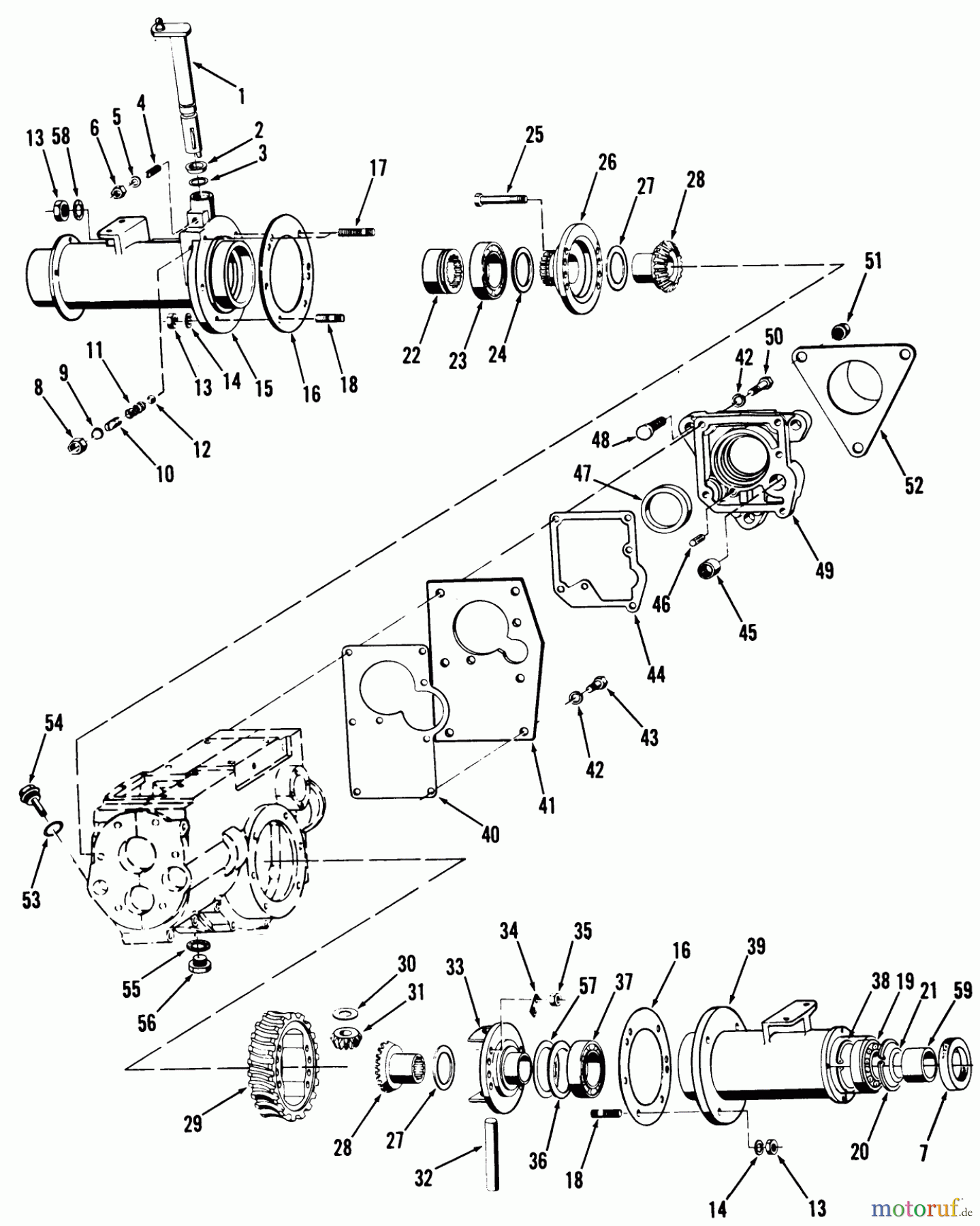  Toro Neu Mowers, Lawn & Garden Tractor Seite 1 61-20RG01 (D-250) - Toro D-250 10-Speed Tractor, 1976 DIFFERENTIAL AND P.T.O. COVER
