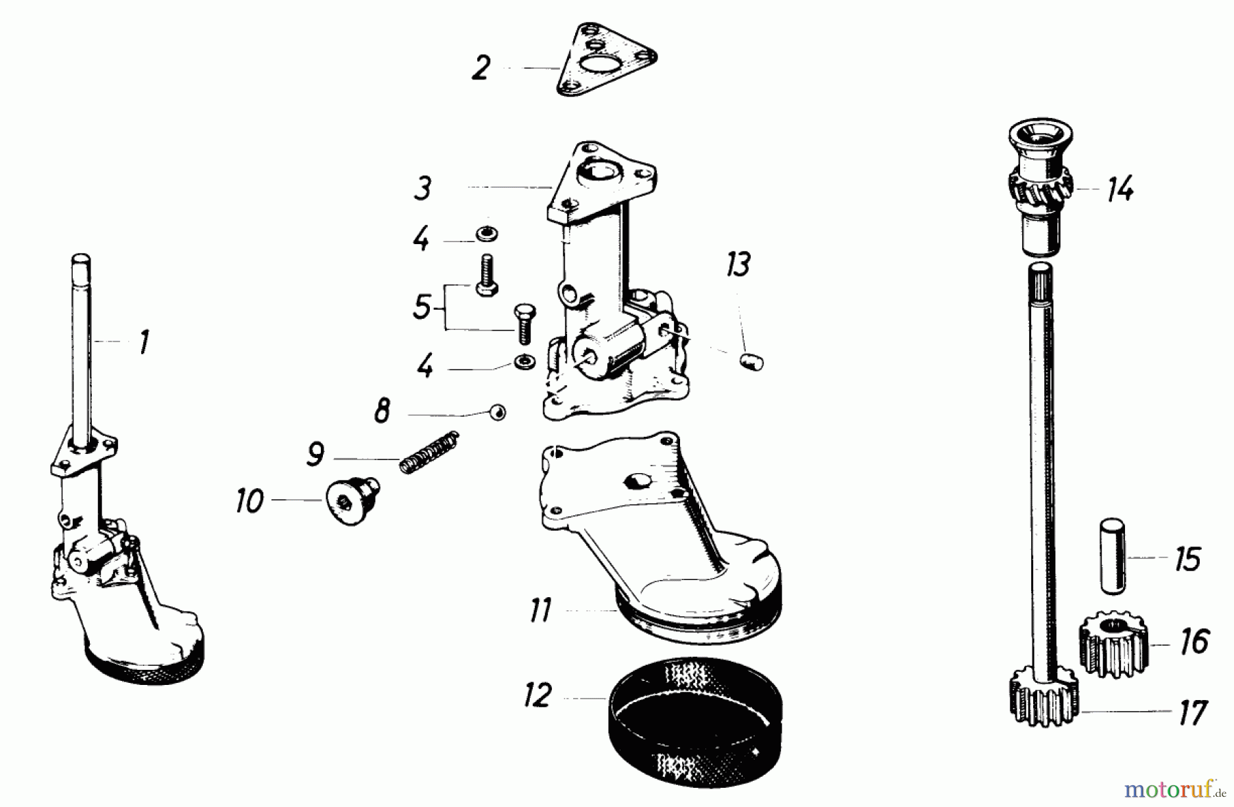 Toro Neu Mowers, Lawn & Garden Tractor Seite 1 61-20RG01 (D-250) - Toro D-250 10-Speed Tractor, 1977 OIL PUMP