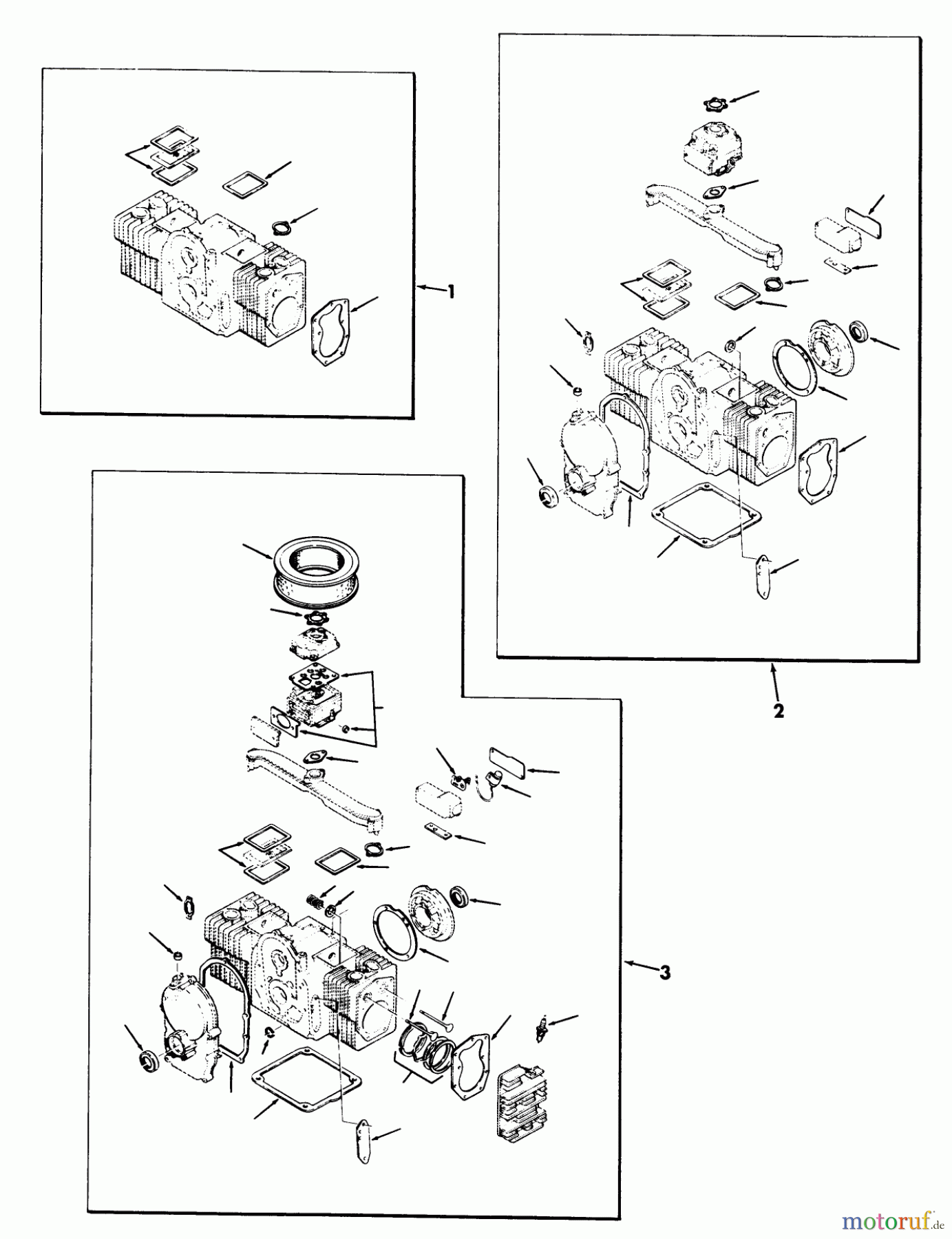 Toro Neu Mowers, Lawn & Garden Tractor Seite 1 71-16OS01 (D-160) - Toro D-160 Automatic Tractor, 1977 D-160 ONAN ENGINE, REPAIR KITS