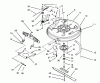 Toro 71200 (12-32XL) - 12-32XL Lawn Tractor, 1993 (3900001-3999999) Ersatzteile DECK & SPINDLE ASSEMBLY (32" CUTTING UNIT)