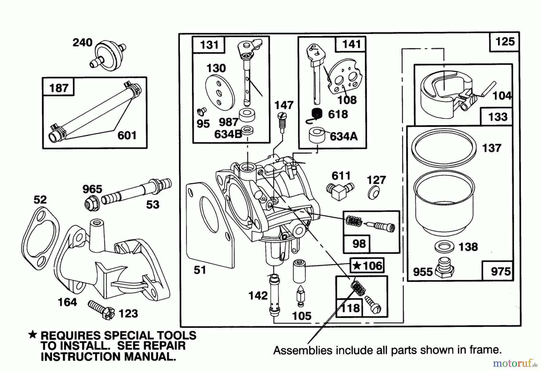 Toro Neu Mowers, Lawn & Garden Tractor Seite 1 71200 (12-32XL) - Toro 12-32XL Lawn Tractor, 1993 (3900001-3999999) ENGINE BRIGGS & STRATTON MODEL 254707-0128-01 #4