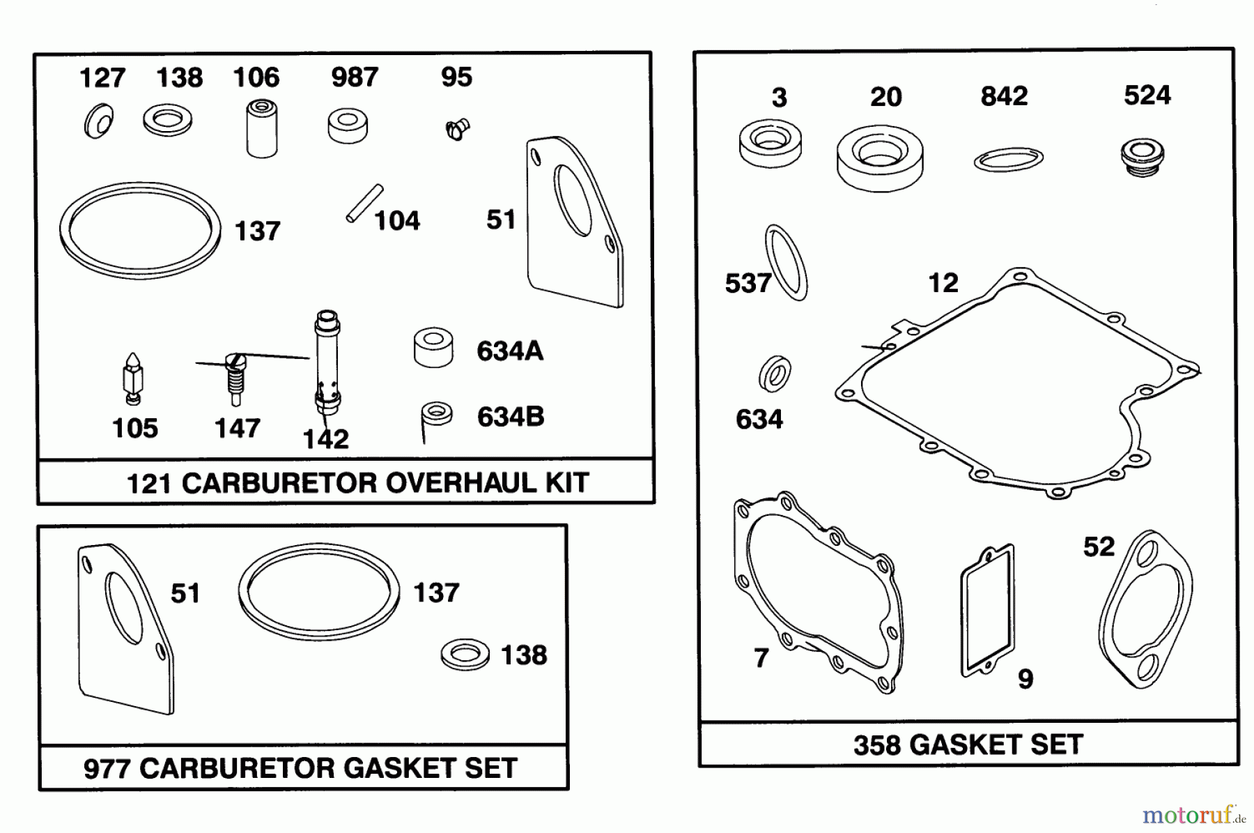 Toro Neu Mowers, Lawn & Garden Tractor Seite 1 71200 (12-32XL) - Toro 12-32XL Lawn Tractor, 1993 (3900001-3999999) ENGINE BRIGGS & STRATTON MODEL 254707-0128-01 #8