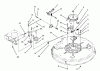 Toro 71200 (12-32XL) - 12-32XL Lawn Tractor, 1993 (3900001-3999999) Ersatzteile PULLEY & BELT ASSEMBLY (32" CUTTING UNIT)