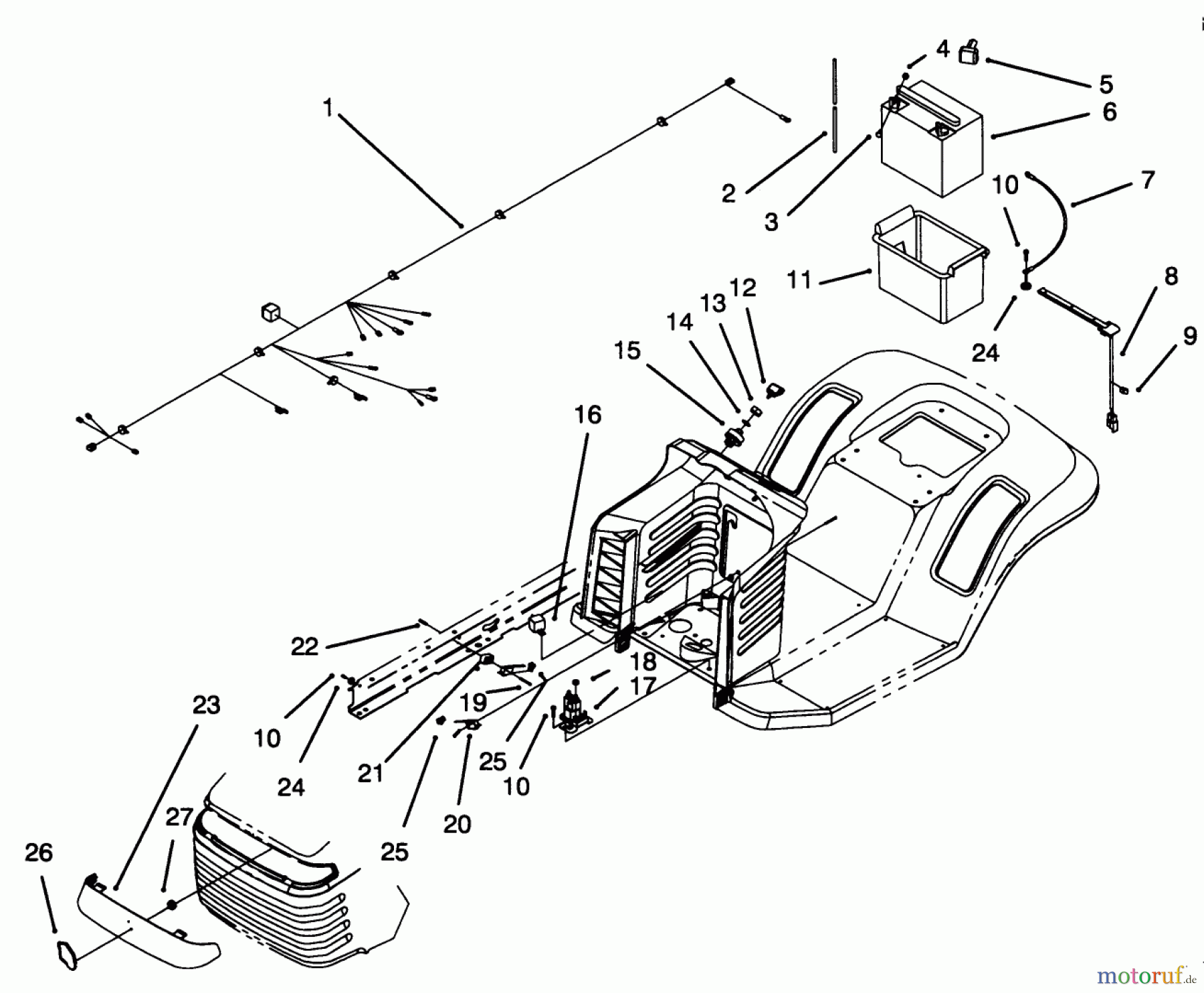 Toro Neu Mowers, Lawn & Garden Tractor Seite 1 71182 (12-32XL) - Toro 12-32XL Lawn Tractor, 1994 (4900001-4999999) ELECTRICAL ASSEMBLY