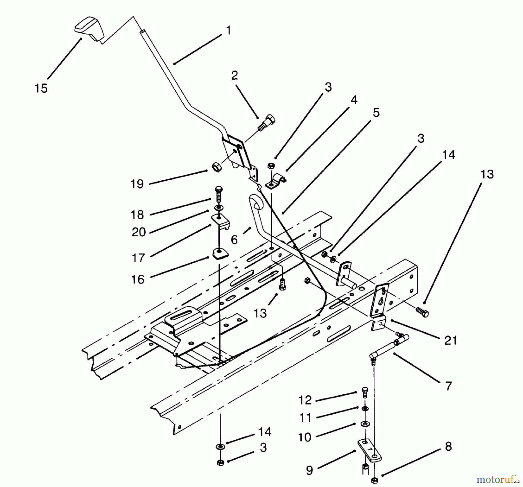 Toro Neu Mowers, Lawn & Garden Tractor Seite 1 71200 (12-32XL) - Toro 12-32XL Lawn Tractor, 1995 (5910001-5999999) SHIFT ASSEMBLY