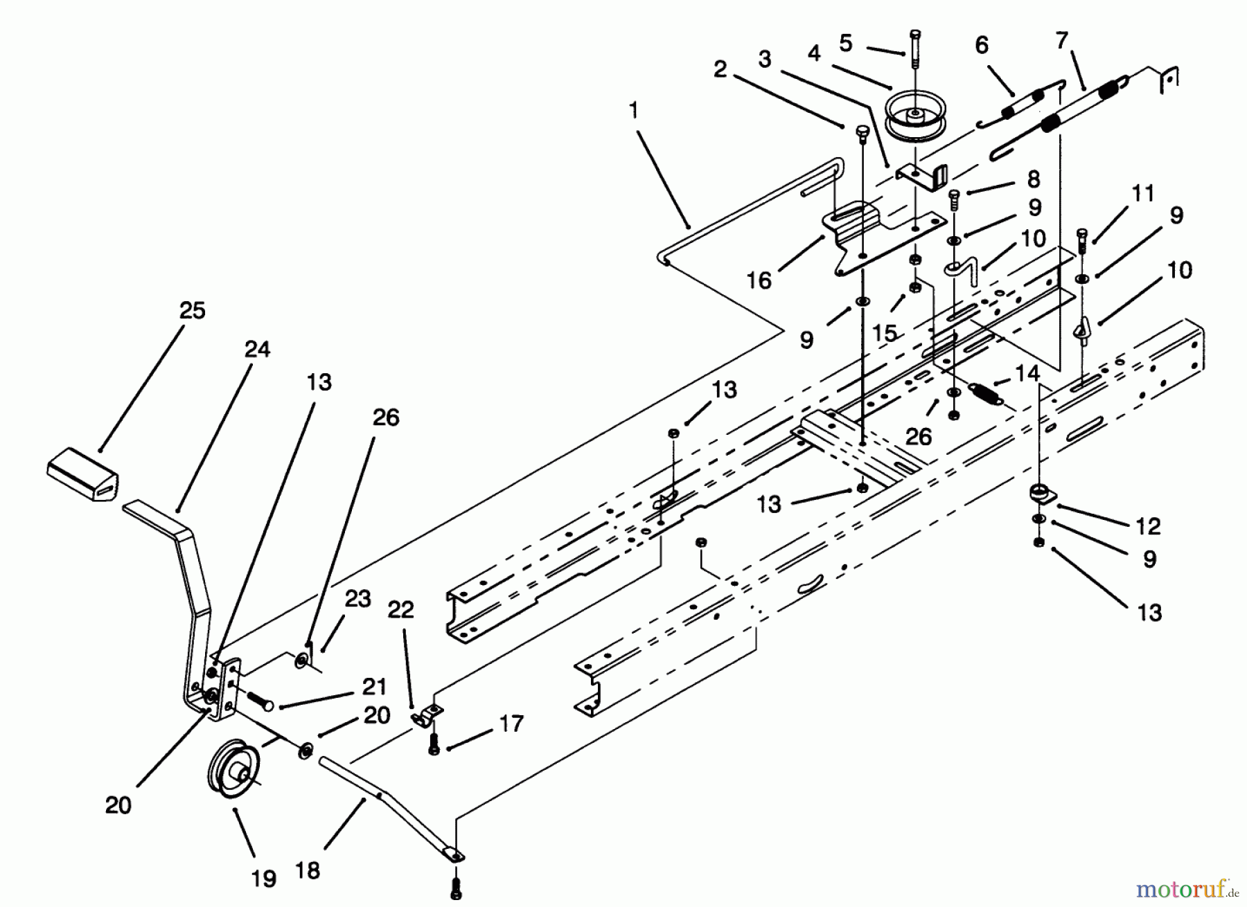Toro Neu Mowers, Lawn & Garden Tractor Seite 1 71184 (12-38XL) - Toro 12-38XL Lawn Tractor, 1994 (4900001-4999999) CLUTCH ASSEMBLY