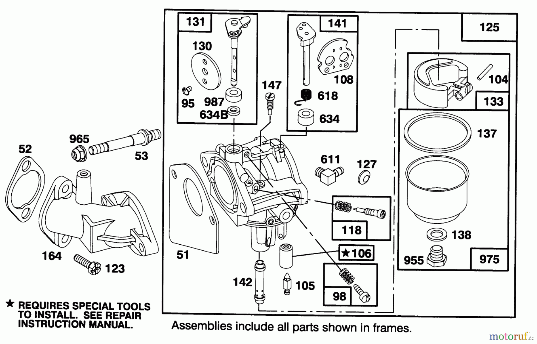 Toro Neu Mowers, Lawn & Garden Tractor Seite 1 71184 (12-38XL) - Toro 12-38XL Lawn Tractor, 1994 (4900001-4999999) ENGINE BRIGGS & STRATTON MODEL 286707-0453-01 #3
