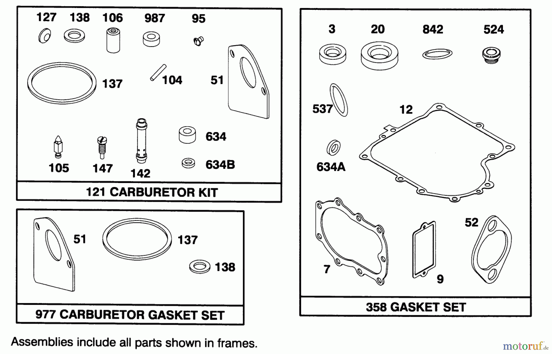 Toro Neu Mowers, Lawn & Garden Tractor Seite 1 71184 (12-38XL) - Toro 12-38XL Lawn Tractor, 1994 (4900001-4999999) ENGINE BRIGGS & STRATTON MODEL 286707-0453-01 #8