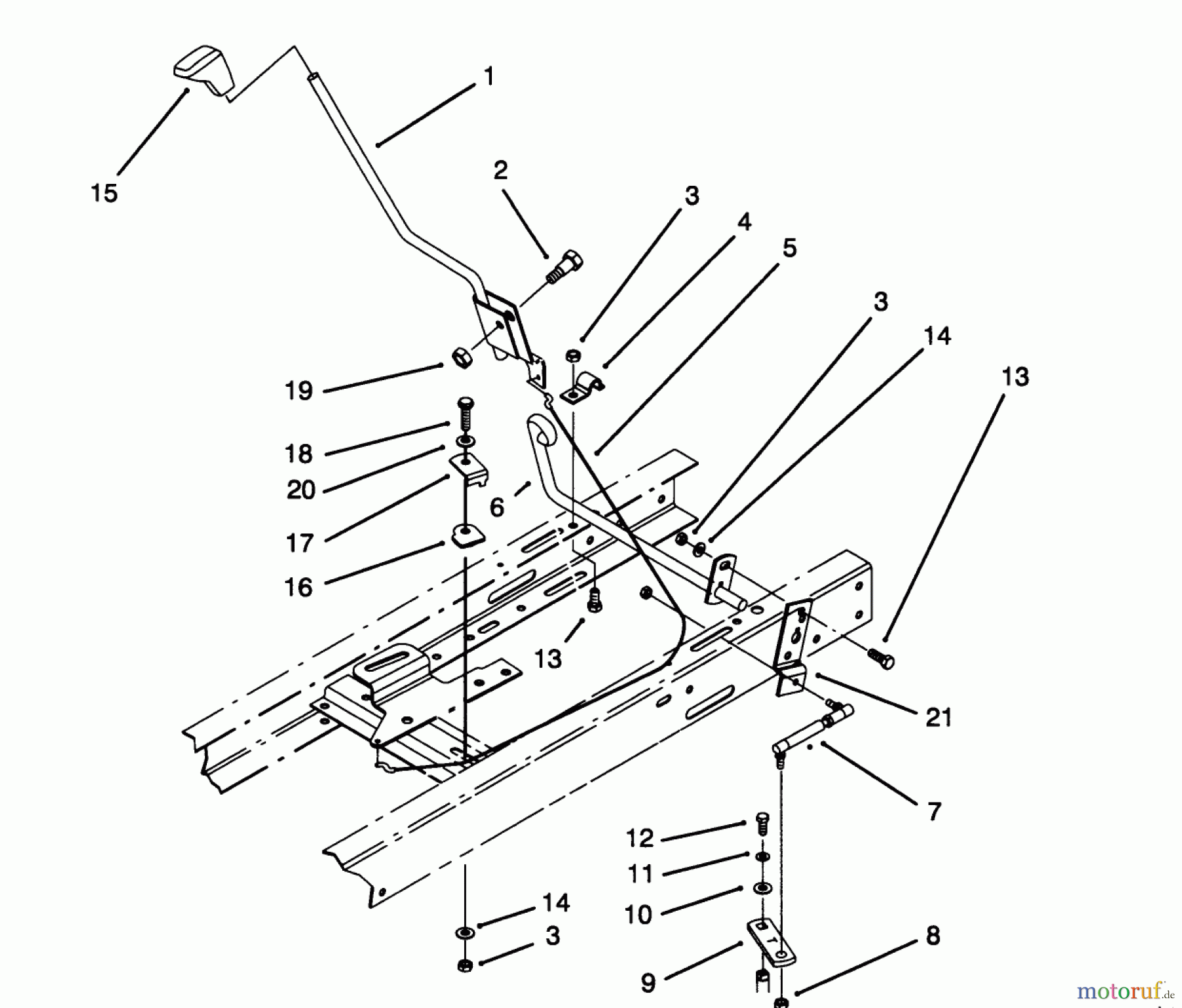  Toro Neu Mowers, Lawn & Garden Tractor Seite 1 71184 (12-38XL) - Toro 12-38XL Lawn Tractor, 1994 (4900001-4999999) SHIFT ASSEMBLY