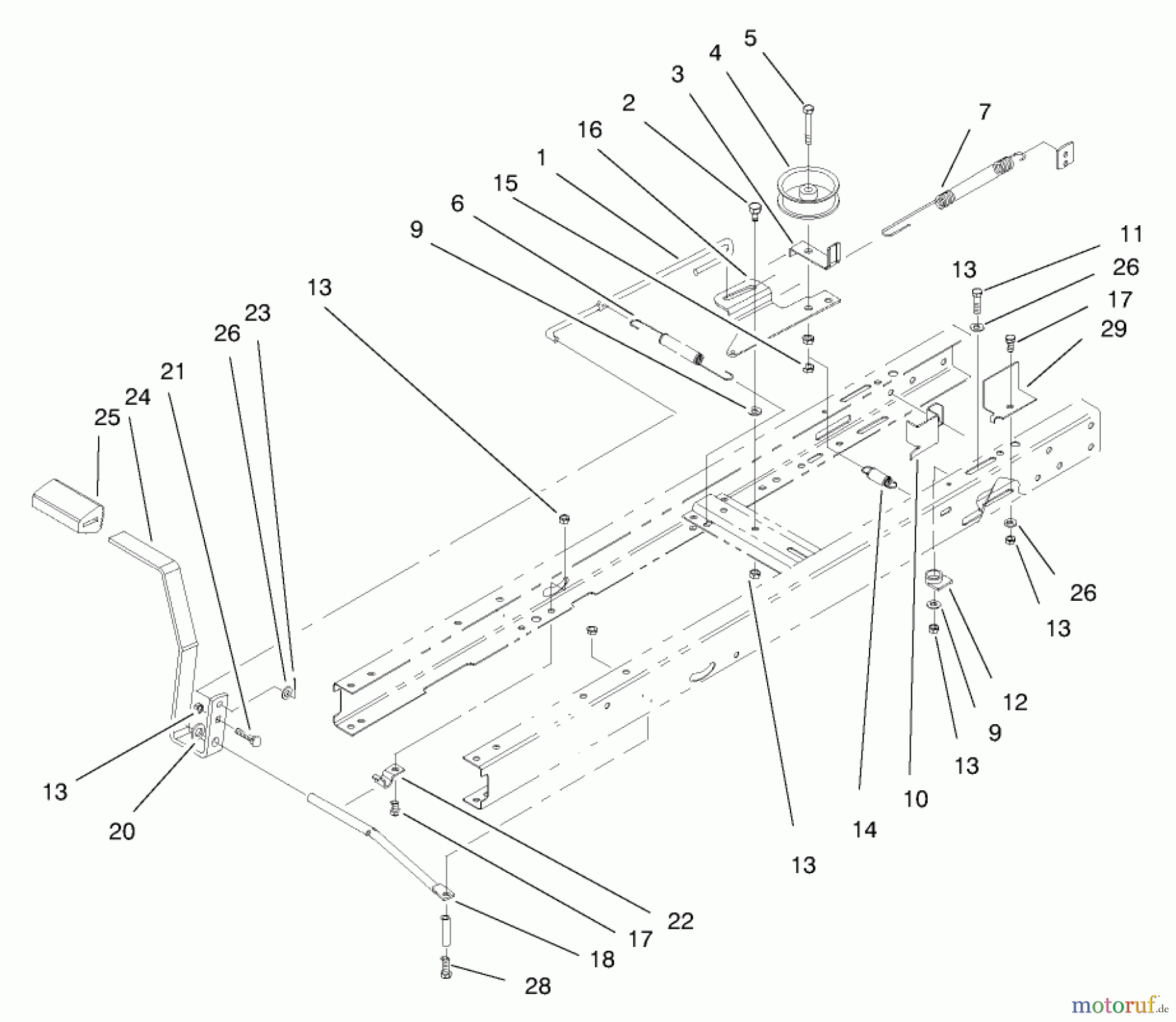 Toro Neu Mowers, Lawn & Garden Tractor Seite 1 71205 (13-38XL) - Toro 13-38XL Lawn Tractor, 1996 (6900001-6999999) CLUTCH ASSEMBLY