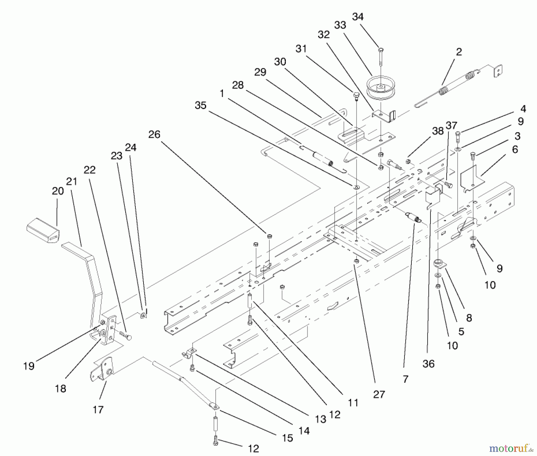 Toro Neu Mowers, Lawn & Garden Tractor Seite 1 71188 (12-32XL) - Toro 12-32XL Lawn Tractor, 1998 (8900001-8999999) CLUTCH ASSEMBLY