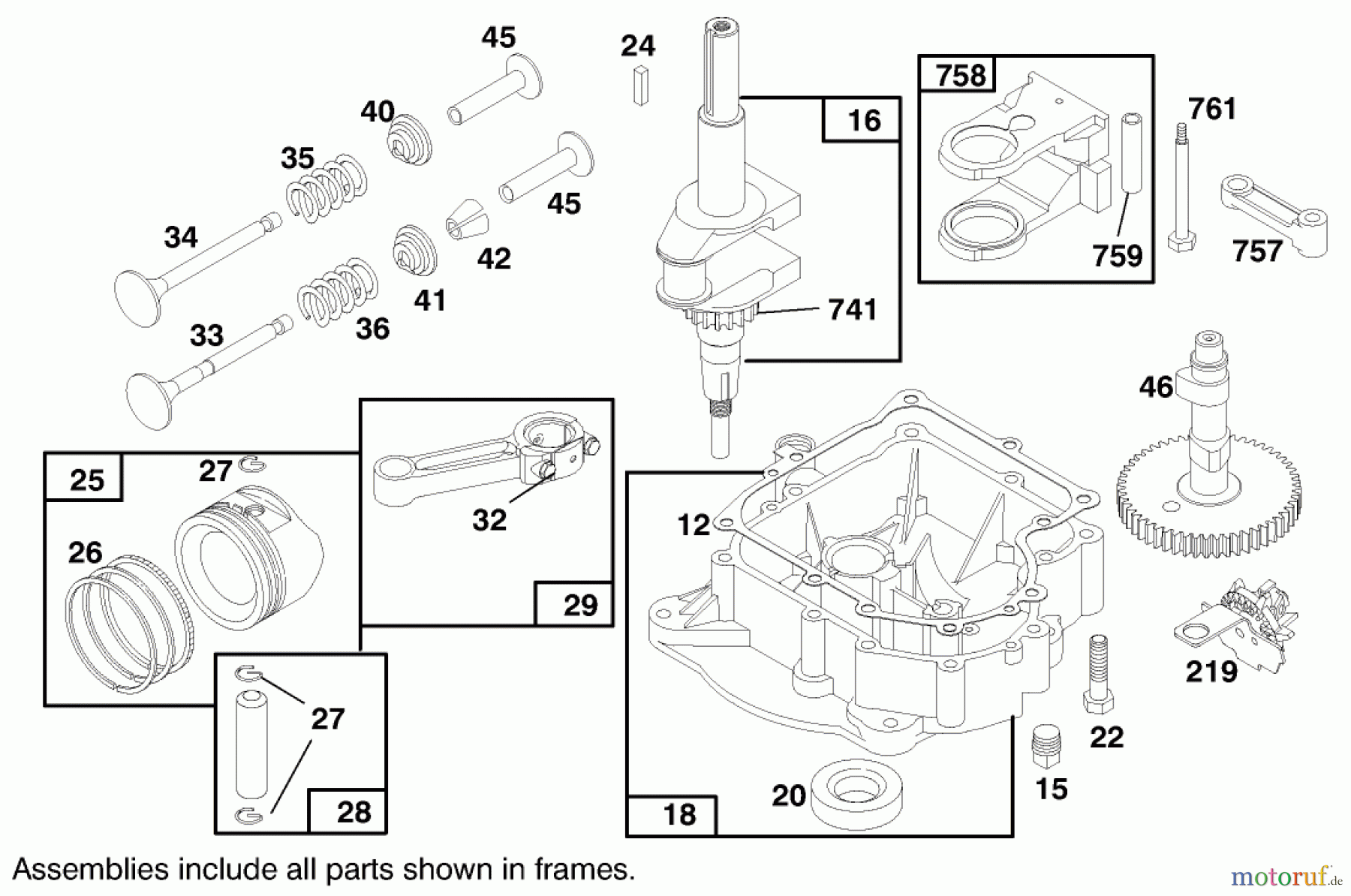 Toro Neu Mowers, Lawn & Garden Tractor Seite 1 71188 (12-32XL) - Toro 12-32XL Lawn Tractor, 1997 (7900001-7999999) ENGINE BRIGGS & STRATTON MODEL 282707-0119-01 #2
