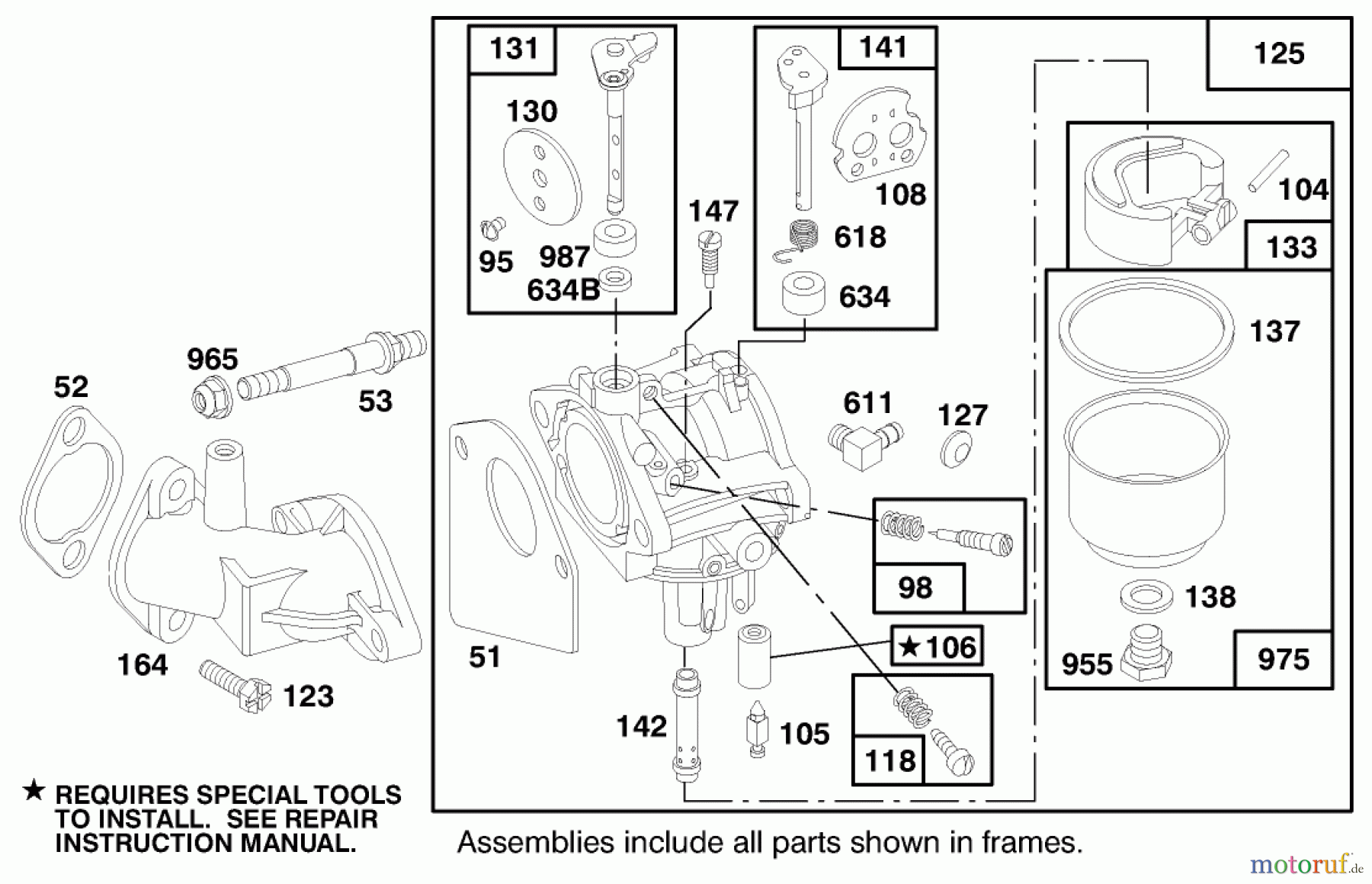 Toro Neu Mowers, Lawn & Garden Tractor Seite 1 71188 (12-32XL) - Toro 12-32XL Lawn Tractor, 1998 (8900001-8999999) ENGINE BRIGGS & STRATTON MODEL 283707-0156-01 #3