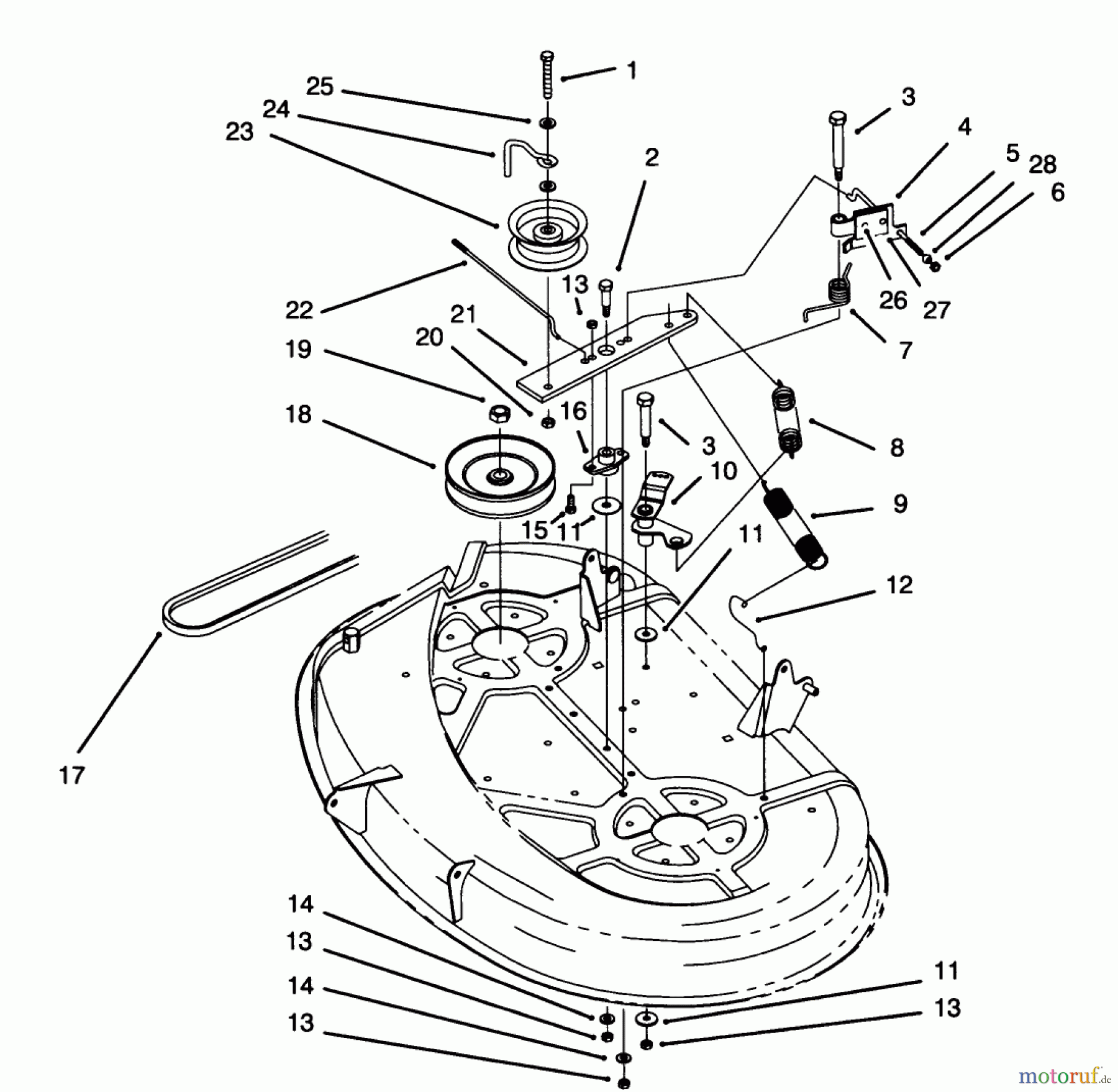 Toro Neu Mowers, Lawn & Garden Tractor Seite 1 71191 (13-38HXL) - Toro 13-38HXL Lawn Tractor, 1995 (5900001-5910000) BRAKE ASSEMBLY (38