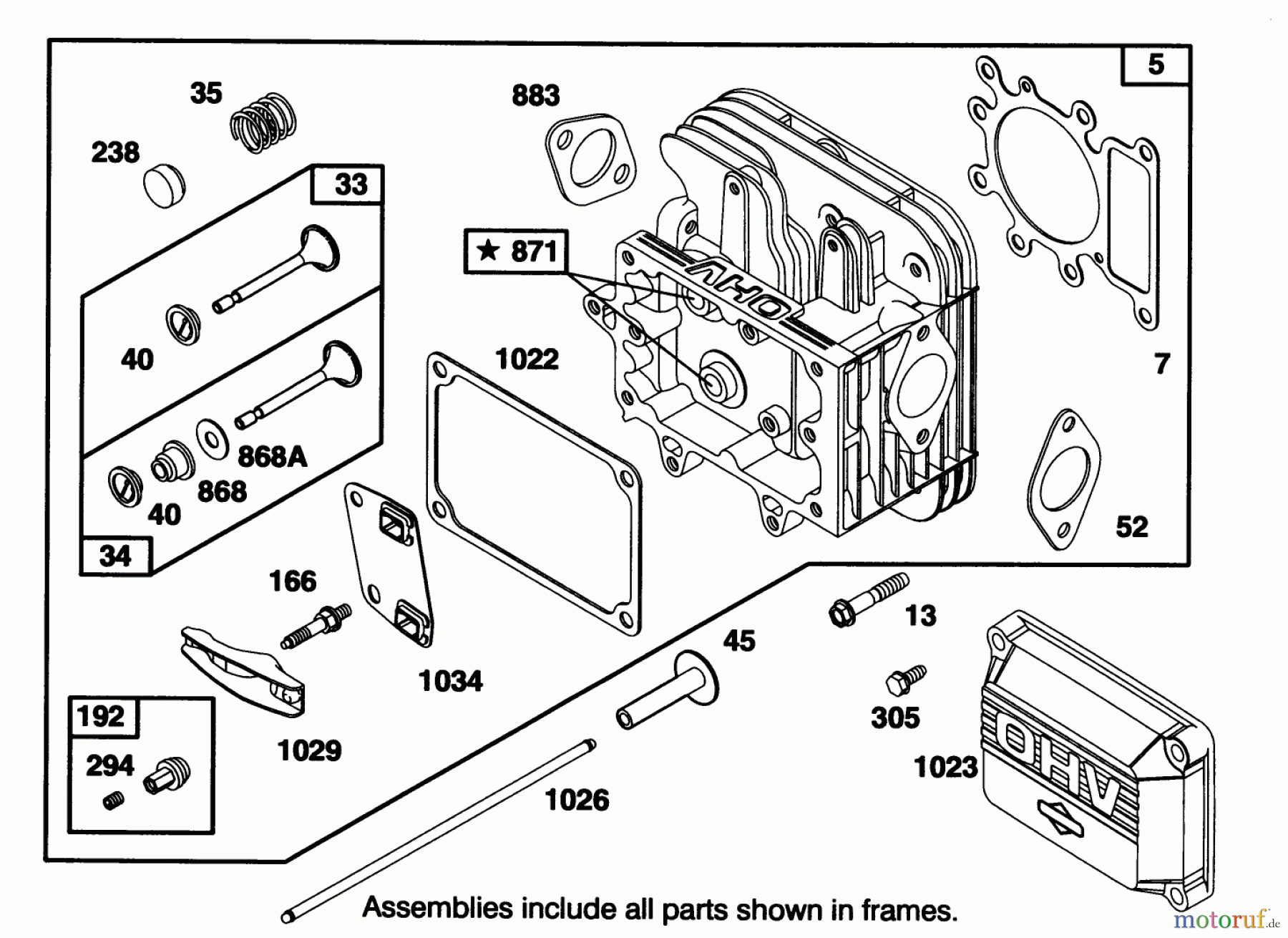 Toro Neu Mowers, Lawn & Garden Tractor Seite 1 71192 (15-44HXL) - Toro 15-44HXL Lawn Tractor, 1996 (6900001-6999999) ENGINE BRIGGS & STRATTON MODEL 28Q777-0168-01 #2