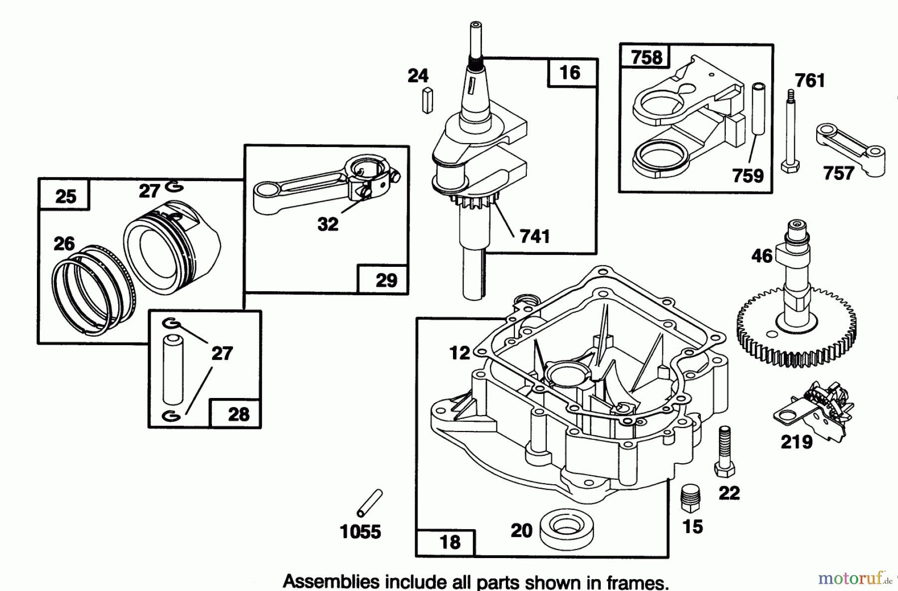 Toro Neu Mowers, Lawn & Garden Tractor Seite 1 71192 (15-44HXL) - Toro 15-44HXL Lawn Tractor, 1996 (6900001-6999999) ENGINE BRIGGS & STRATTON MODEL 28Q777-0168-01 #3