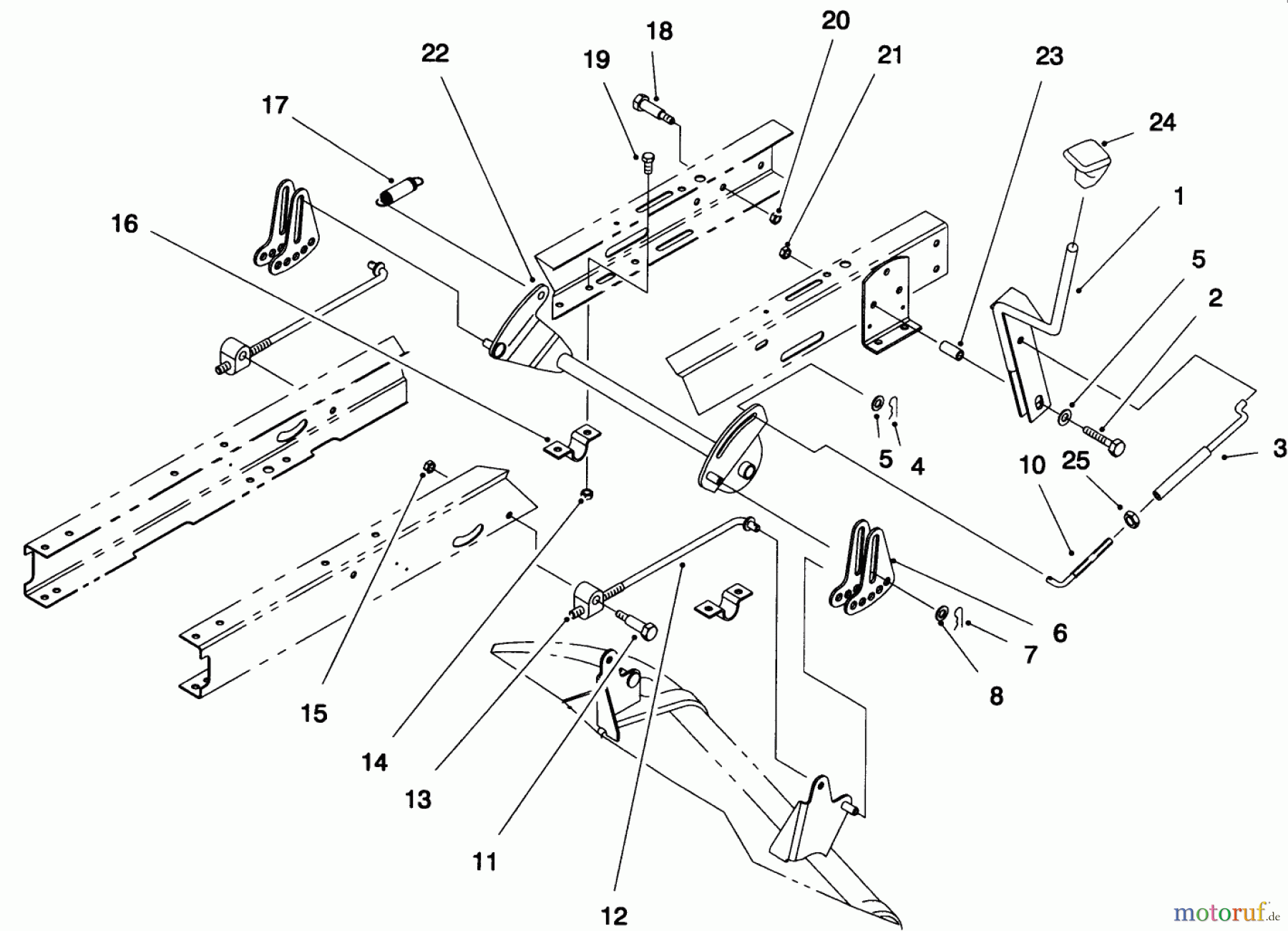  Toro Neu Mowers, Lawn & Garden Tractor Seite 1 71192 (15-44HXL) - Toro 15-44HXL Lawn Tractor, 1996 (6900001-6999999) HEIGHT OF CUT ASSEMBLY