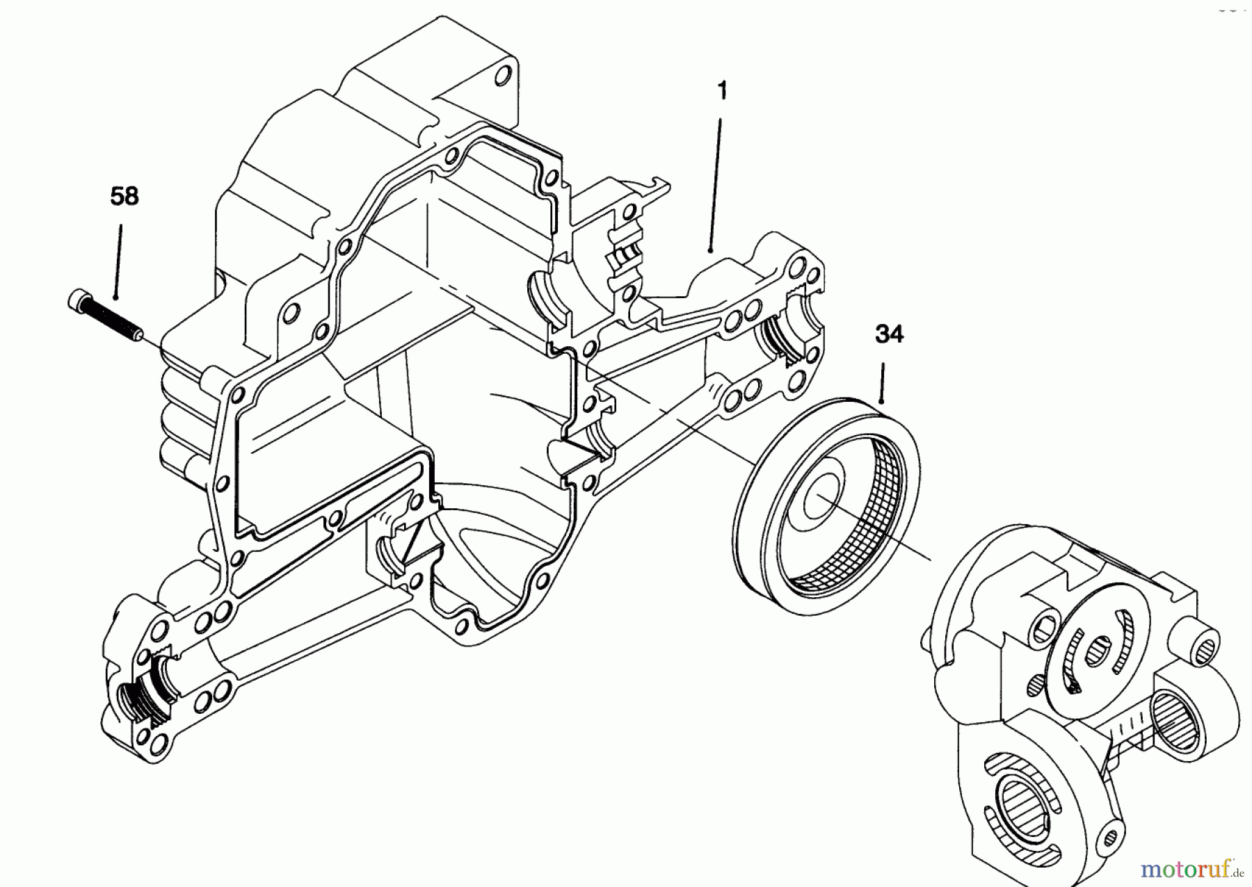 Toro Neu Mowers, Lawn & Garden Tractor Seite 1 71192 (15-44HXL) - Toro 15-44HXL Lawn Tractor, 1996 (6900001-6999999) HYDRO TRANSAXLE ASSEMBLY #4