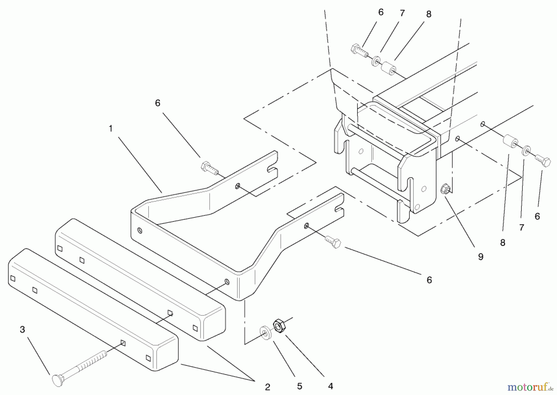 Toro Neu Accessories, Mower 79100 - Toro Weight Kit, GT Classic Tractors FRONT WEIGHT KIT ASSEMBLY