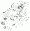 Toro 71217 (14-38HXL) - 14-38HXL Lawn Tractor, 1996 (6900001-6999999) Ersatzteile HOOD & TOWER ASSEMBLY