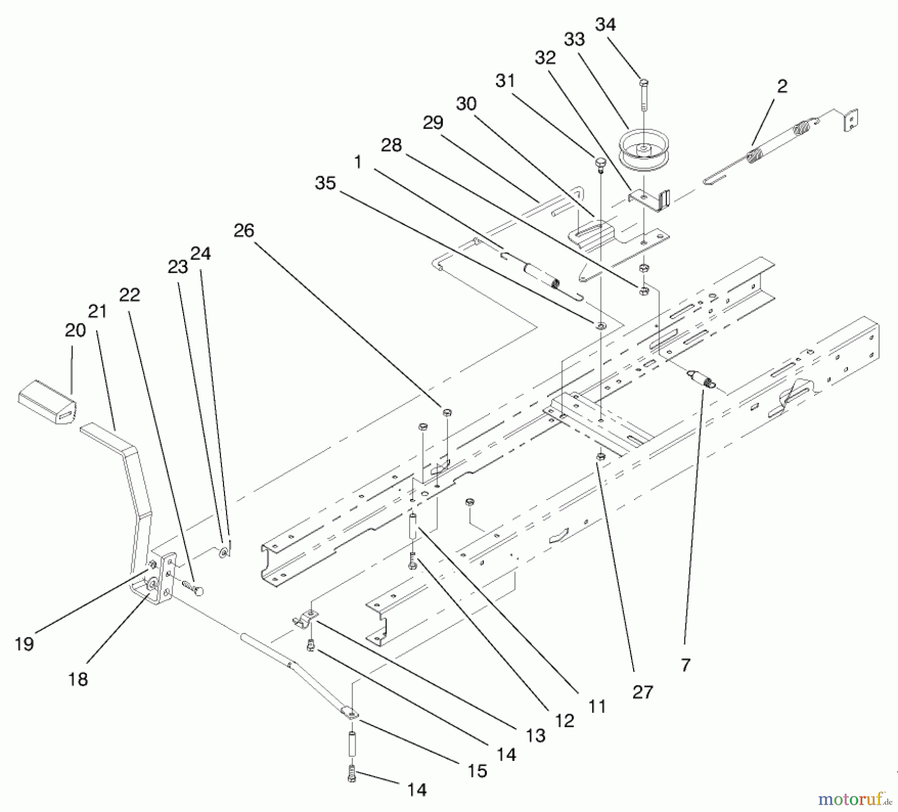 Toro Neu Mowers, Lawn & Garden Tractor Seite 1 71193 (14-38HXL) - Toro 14-38HXL Lawn Tractor, 1997 (7900001-7999999) CLUTCH ASSEMBLY